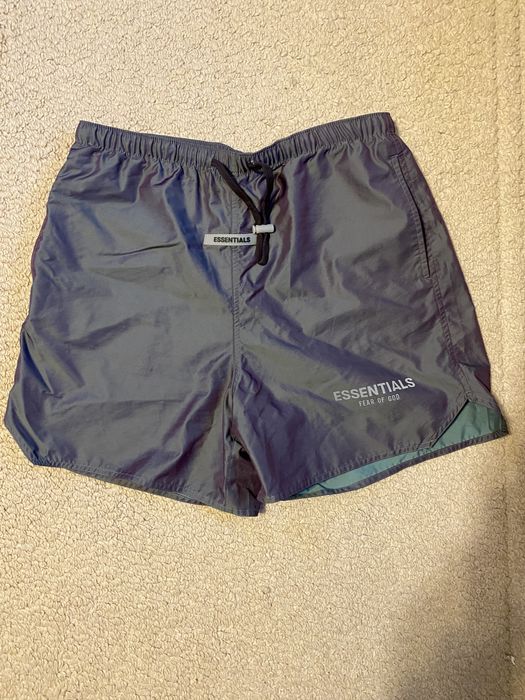 Pacsun FEAR OF GOD ESSENTIALS Volley Shorts Iridescent XS | Grailed