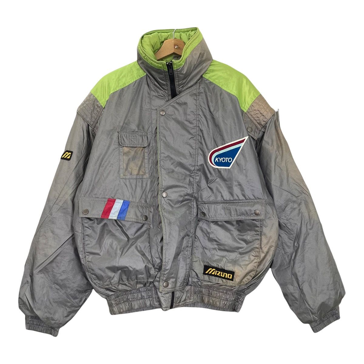 Japanese Brand × Mizuno FADED!! 90s Mizuno Kyoto Sportware Varsity Jacket Size L Size US L / EU 52-54 / 3 - 1 Thumbnail