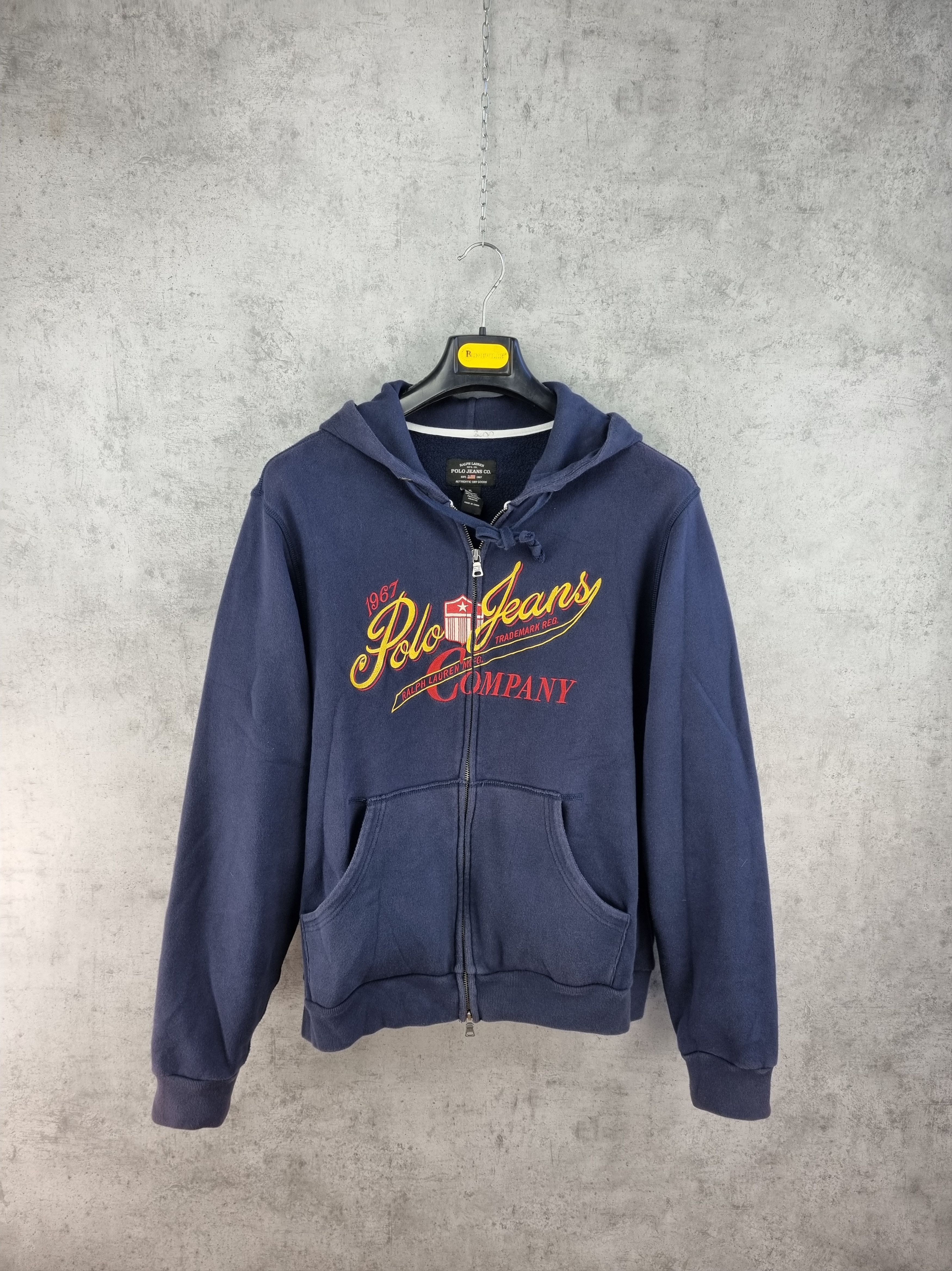 Rare 90s Faded Polo Ralph Lauren hooded zipped track top