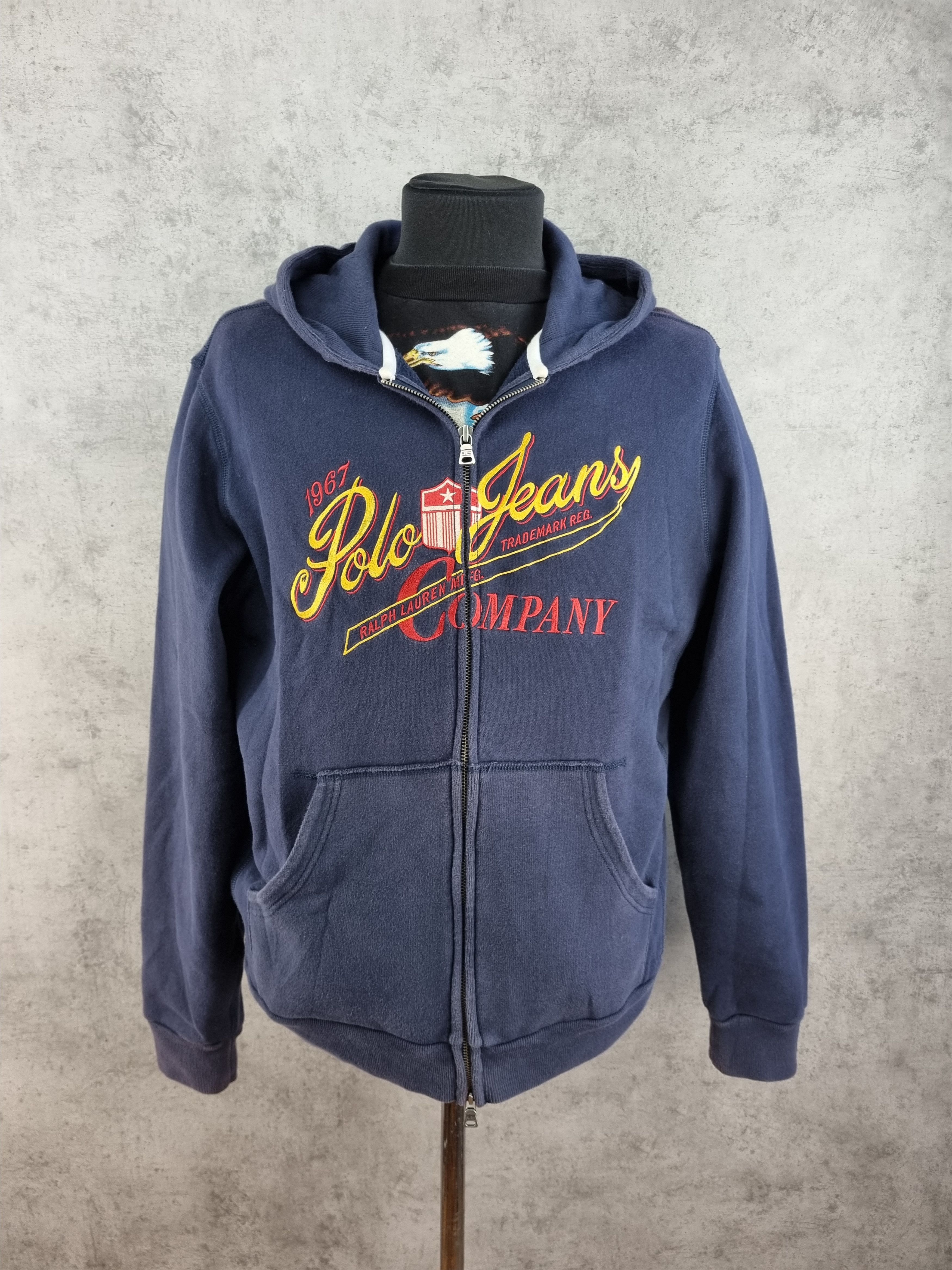 Rare 90s Faded Polo Ralph Lauren hooded zipped track top