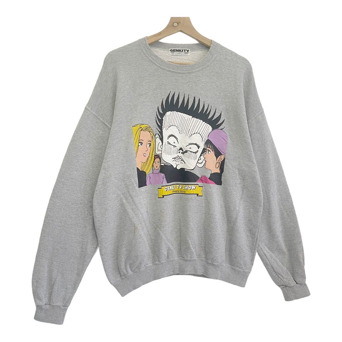 Japanese Brand Genki Tv Show Big Logo Printed Size M Size US M / EU 48-50 / 2 - 2 Thumbnail