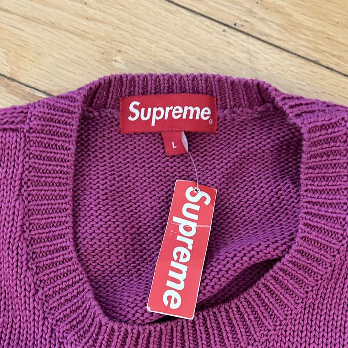 Supreme #7 Supreme Fuck Everybody Sweater Magenta Large | Grailed