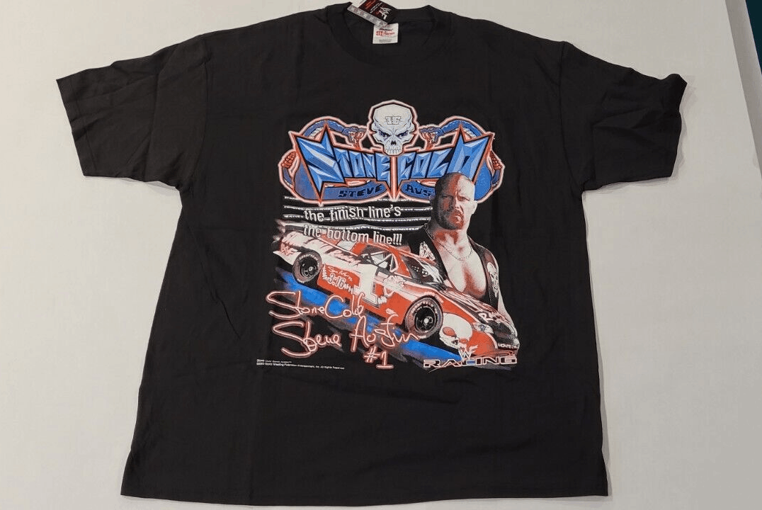 image of Vintage x Wwe Stone Cold Steve Austin Nascar Racing Shirt Wrestling 2000 in Black, Men's (Size XL)