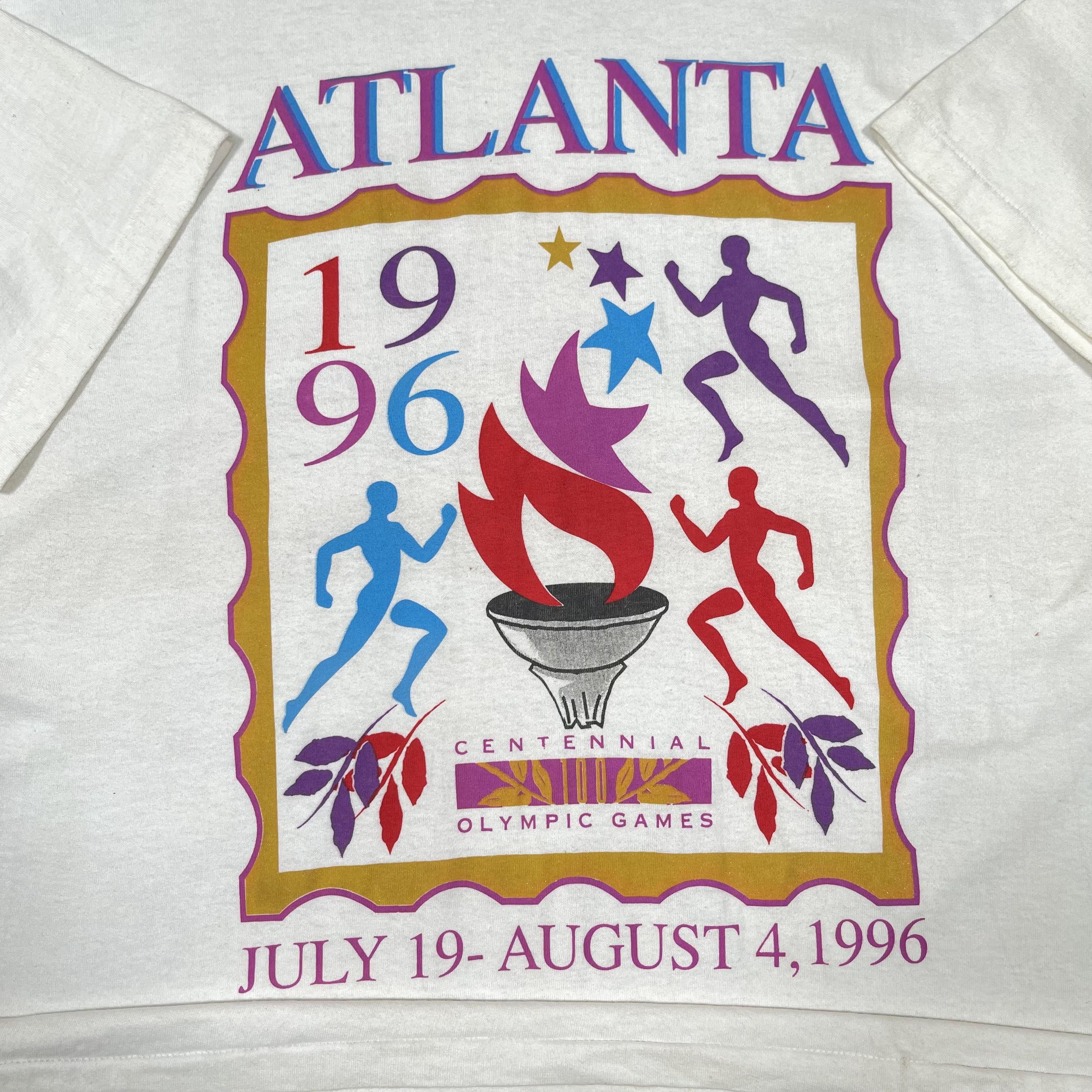 USA Olympics × Vintage Vintage 1996s Atlanta Olympic Games T Shirt Size US XL / EU 56 / 4 - 1 Thumbnail