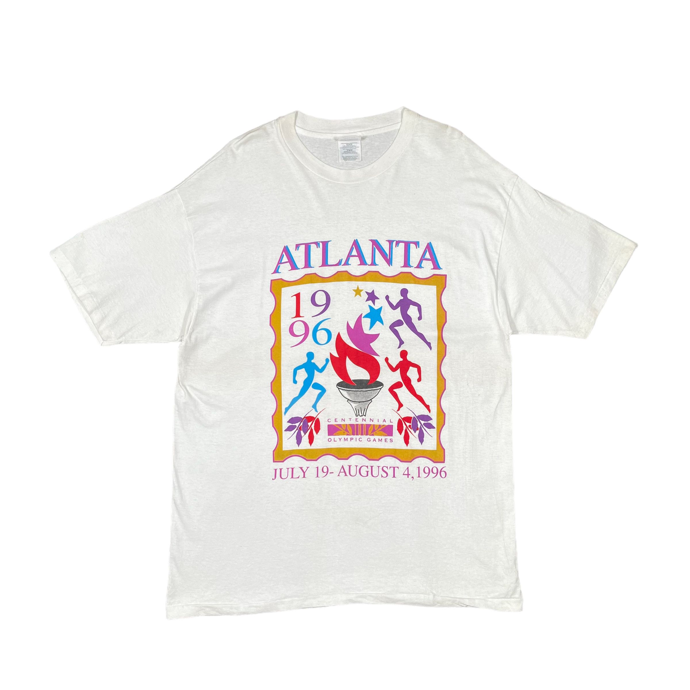 USA Olympics × Vintage Vintage 1996s Atlanta Olympic Games T Shirt Size US XL / EU 56 / 4 - 3 Thumbnail