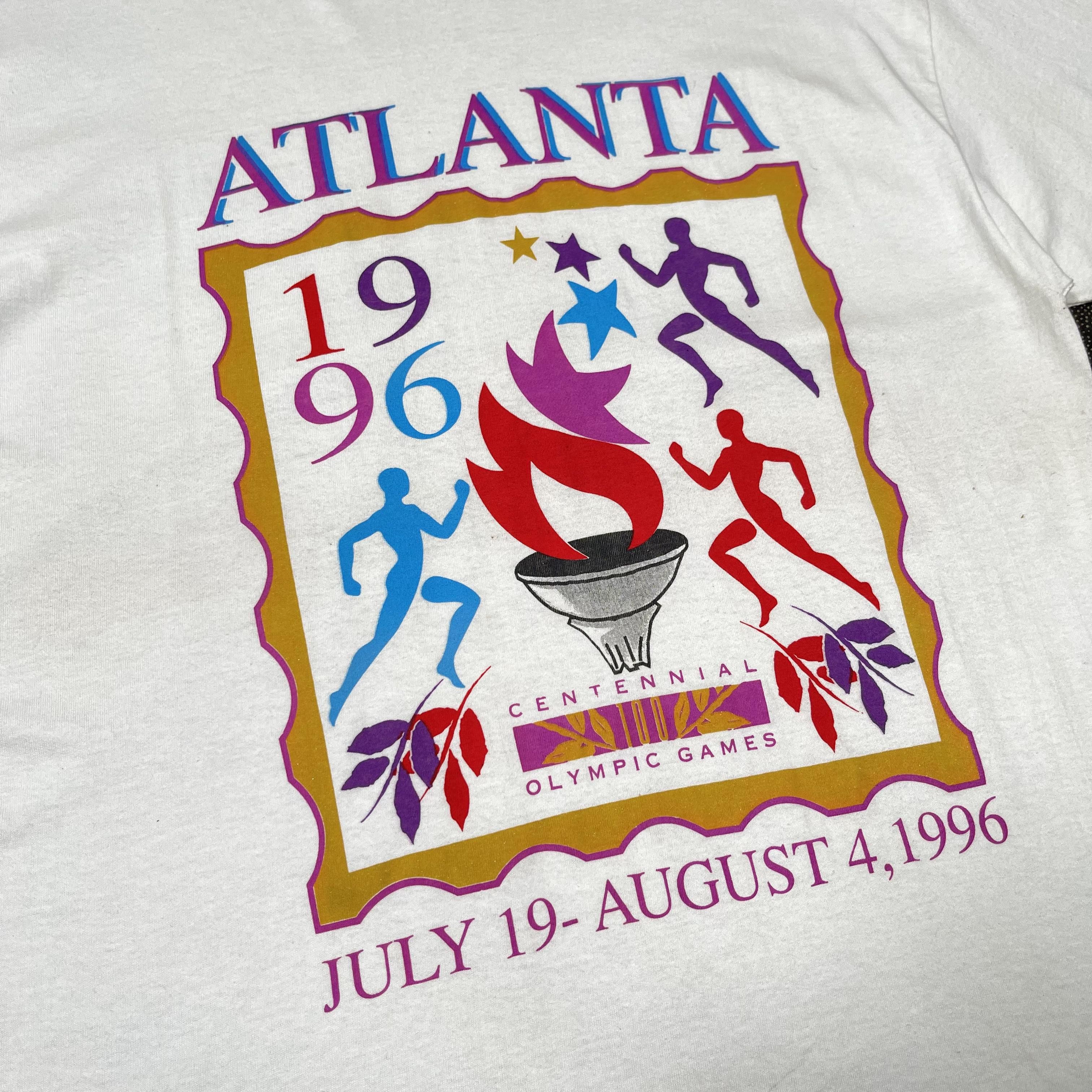 USA Olympics × Vintage Vintage 1996s Atlanta Olympic Games T Shirt Size US XL / EU 56 / 4 - 4 Thumbnail