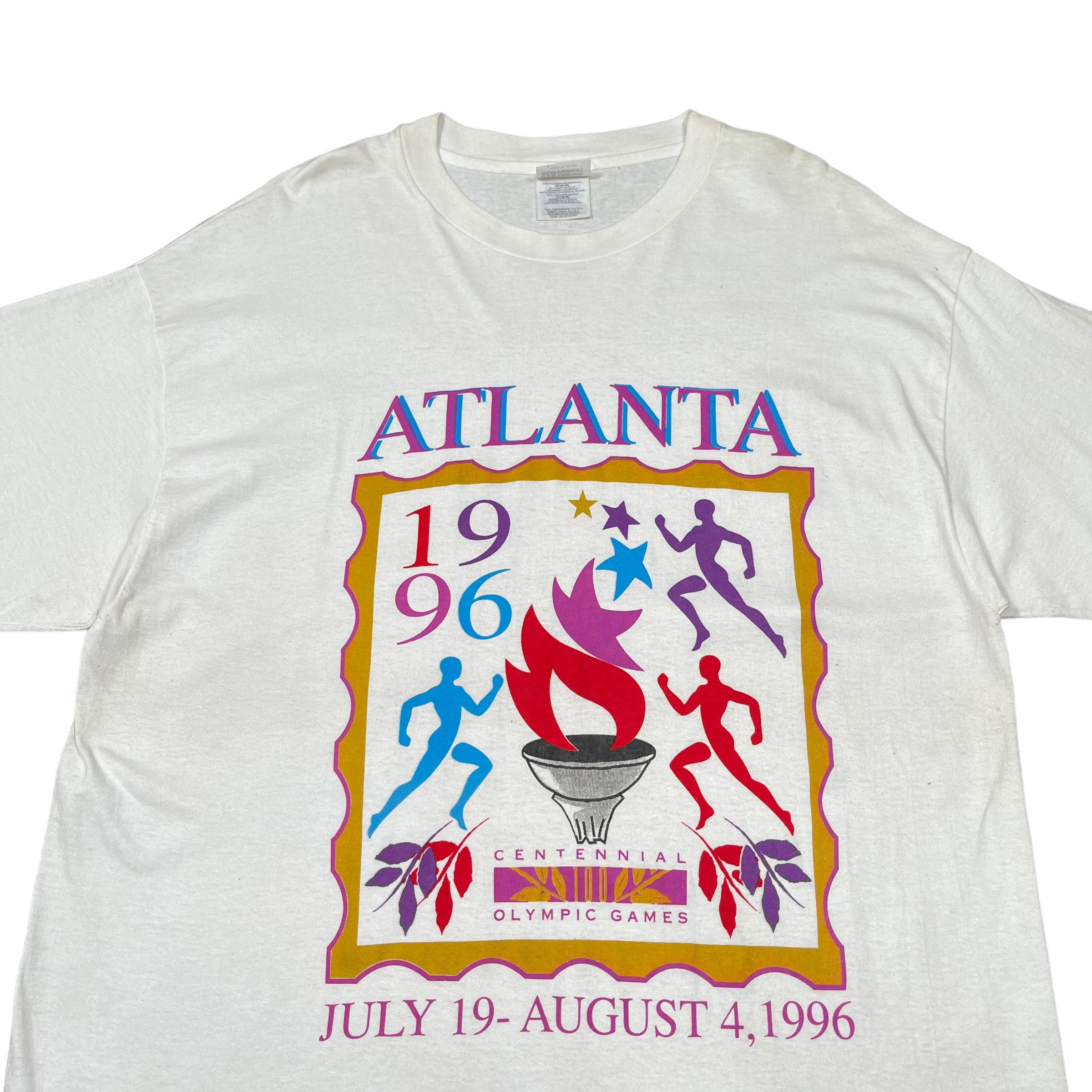USA Olympics × Vintage Vintage 1996s Atlanta Olympic Games T Shirt Size US XL / EU 56 / 4 - 2 Thumbnail