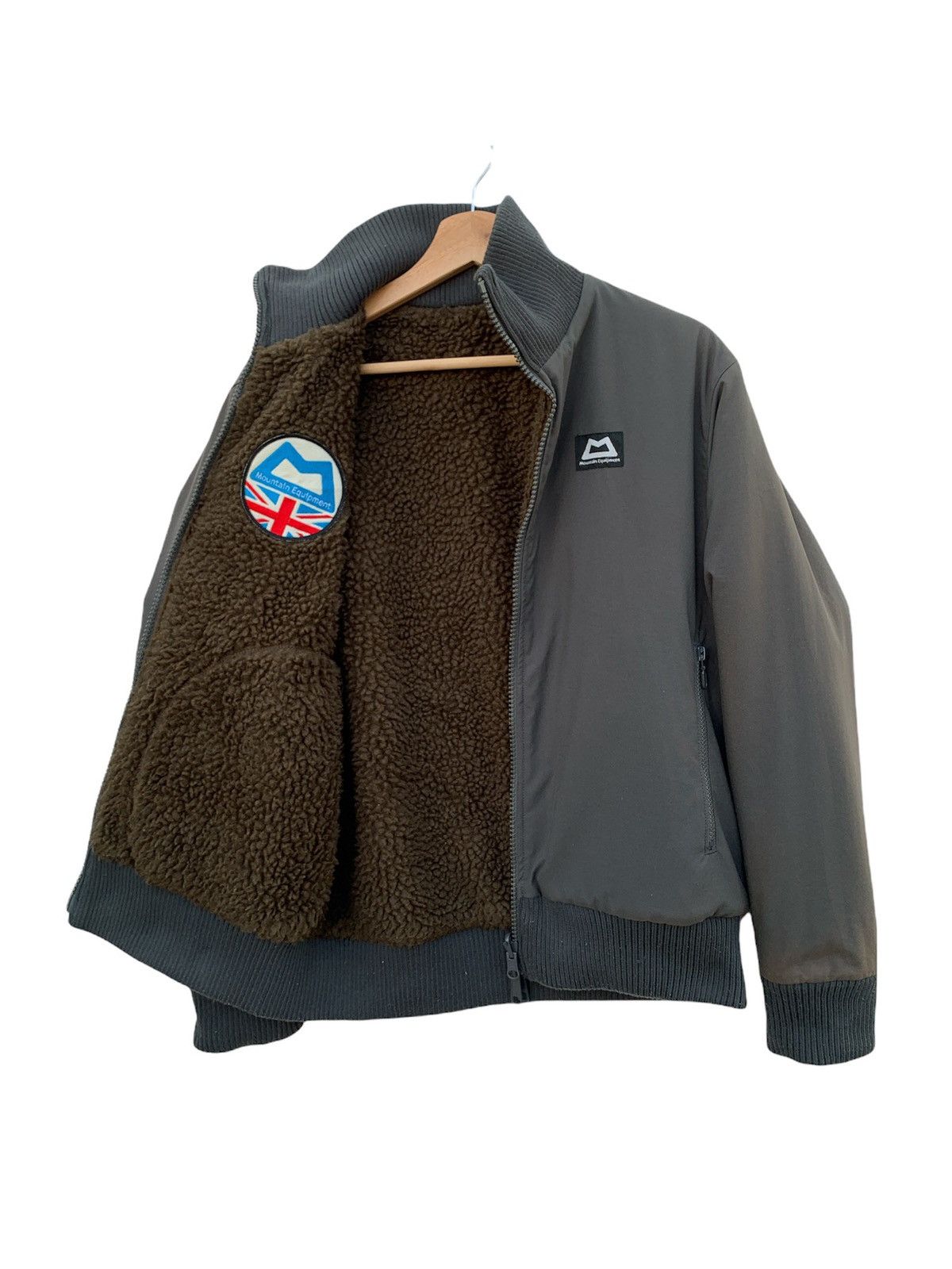 image of Mountain Equipment Co Op Mountain Equipment Reversible Sherpa Jacket in Gray/Brown (Size Small)