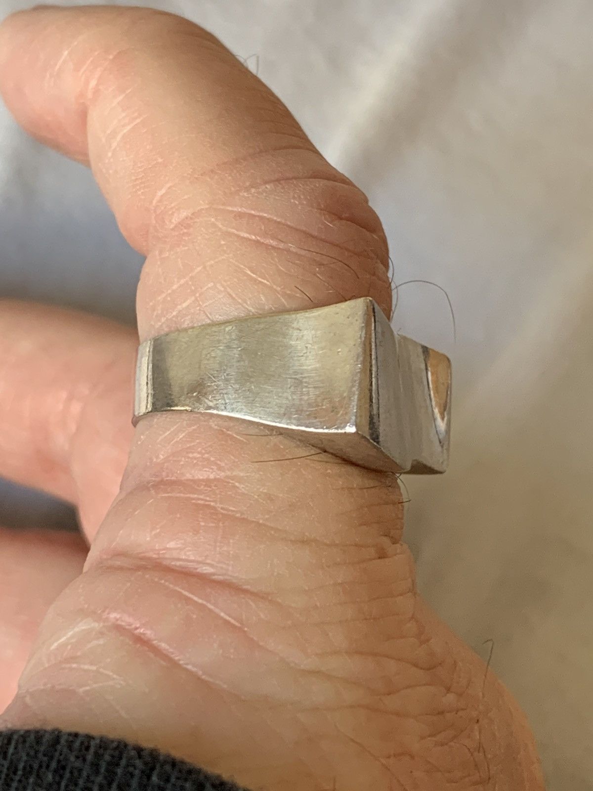 Other 925 Silver Wave Signet Ring Size 7 US Size ONE SIZE - 9 Thumbnail