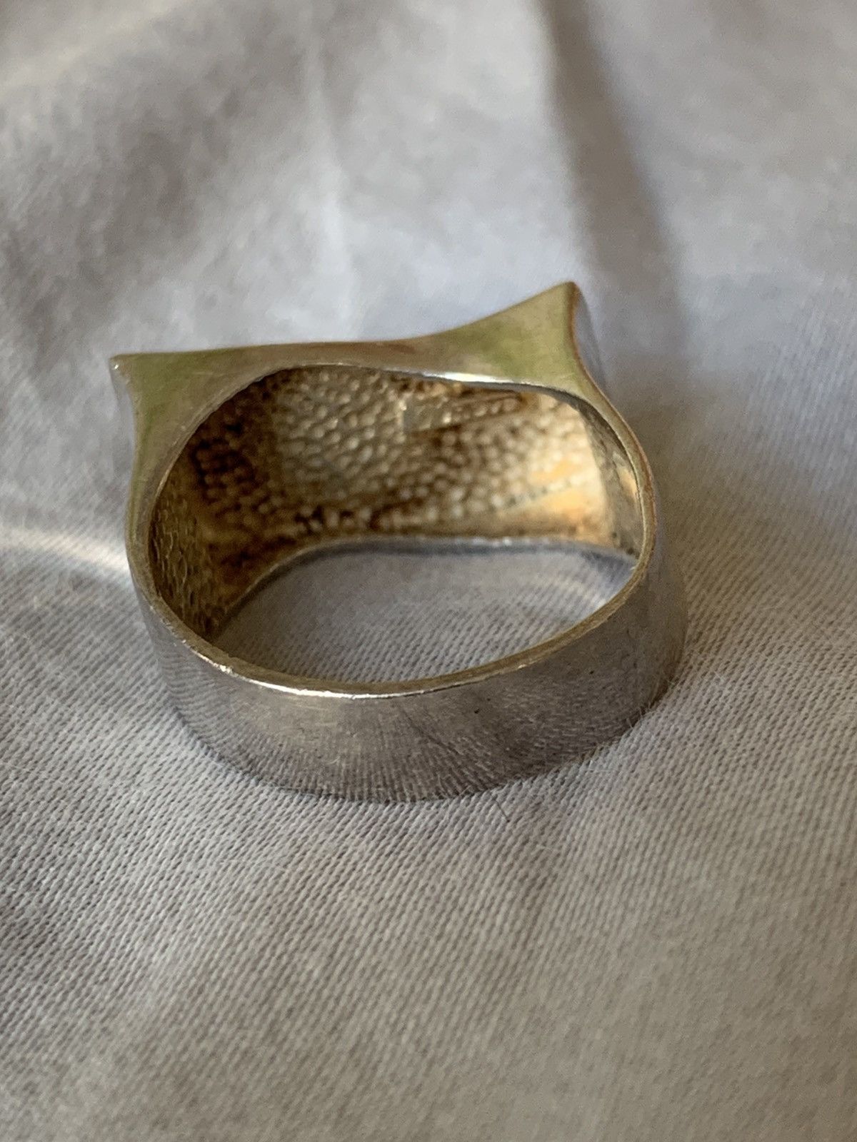 Other 925 Silver Wave Signet Ring Size 7 US Size ONE SIZE - 4 Thumbnail