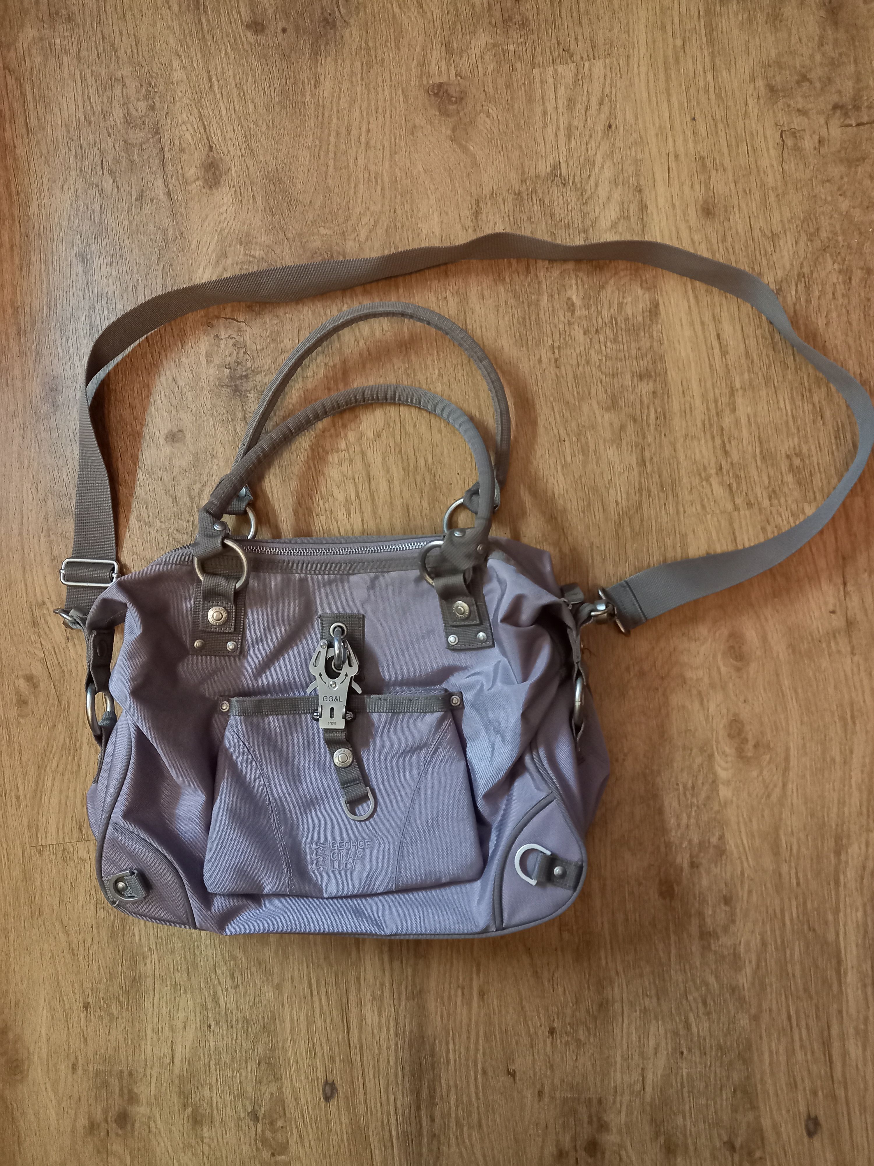 Vintage Gg&l Multipocket Crossbody Bag in Purple, Women's