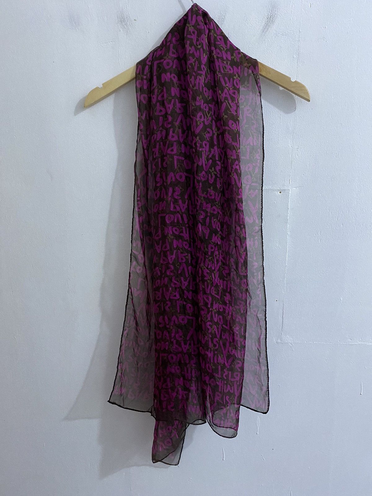 Louis Vuitton × Stephen Sprouse Louis Vuitton x Stephen Sprouse Graffiti Silk scarf Size ONE SIZE - 2 Thumbnail