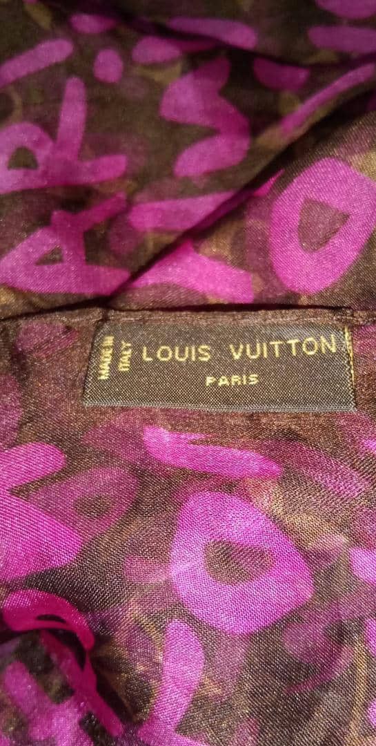 Louis Vuitton × Stephen Sprouse Louis Vuitton x Stephen Sprouse Graffiti Silk scarf Size ONE SIZE - 6 Thumbnail