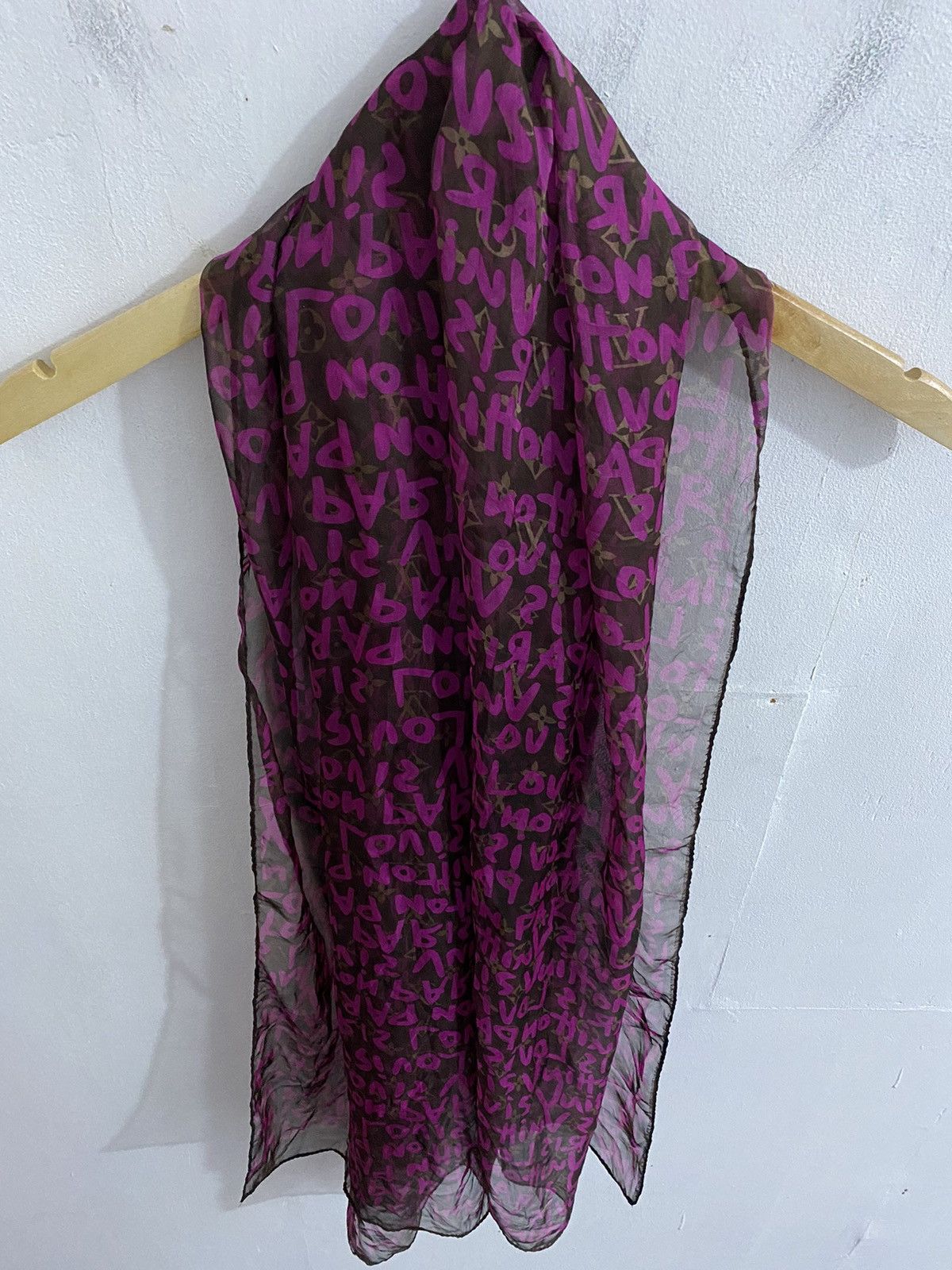 Louis Vuitton × Stephen Sprouse Louis Vuitton x Stephen Sprouse Graffiti Silk scarf Size ONE SIZE - 3 Thumbnail