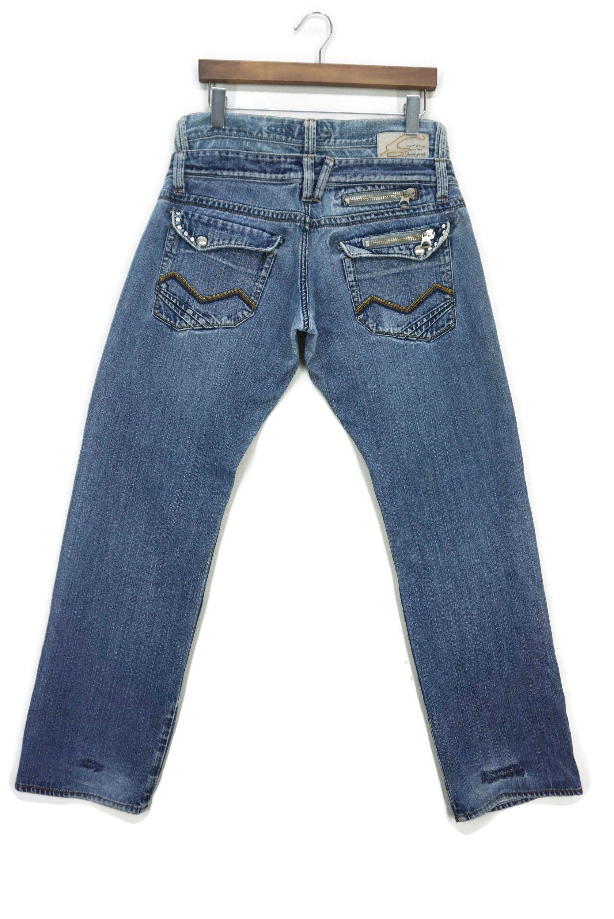 Vadim Double Waist Straight Leg Multi Zipper Stud Pocket
