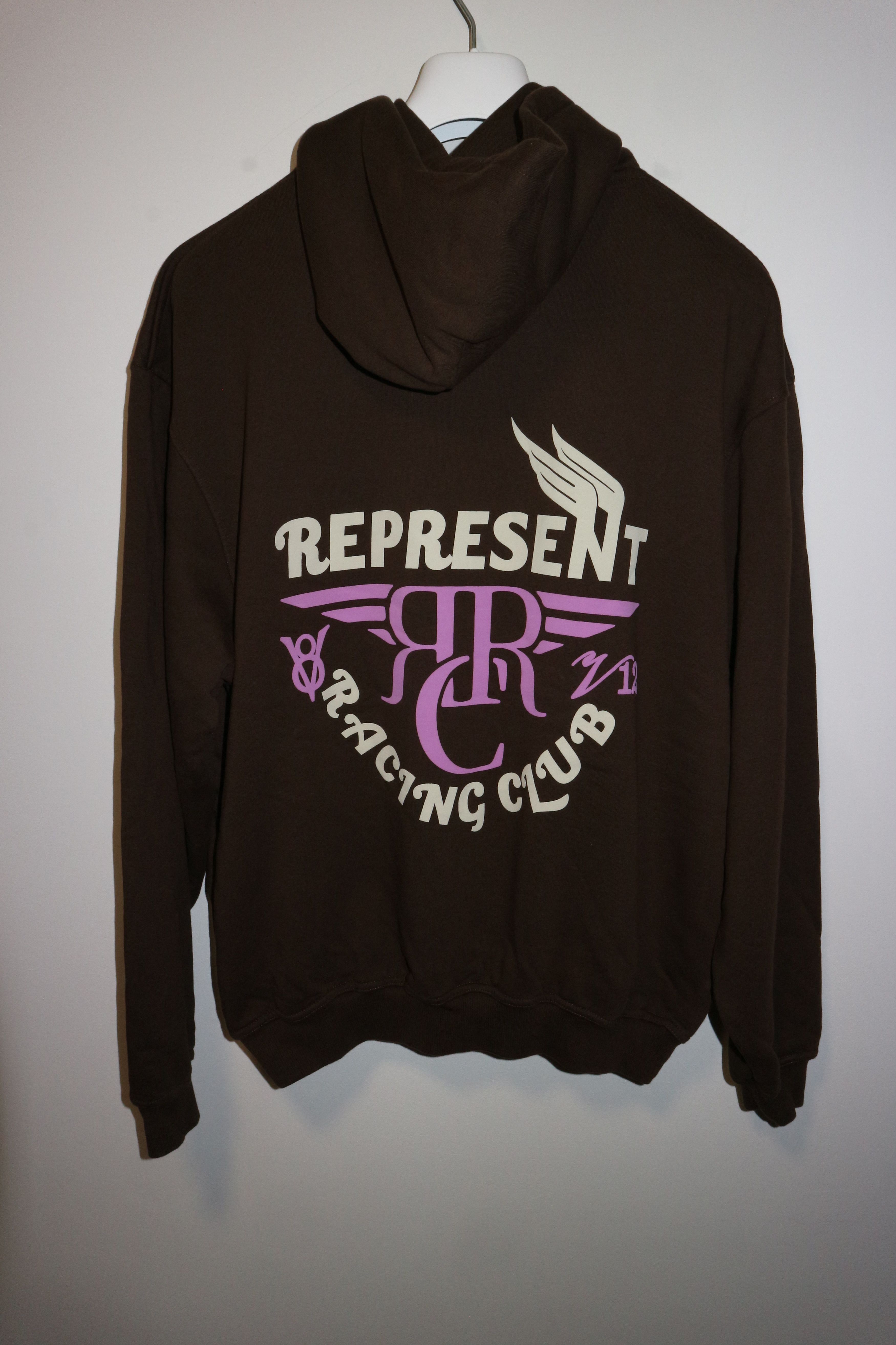 image of Represent Clo Racing Club Hoodie in Brown, Men's (Size Large)