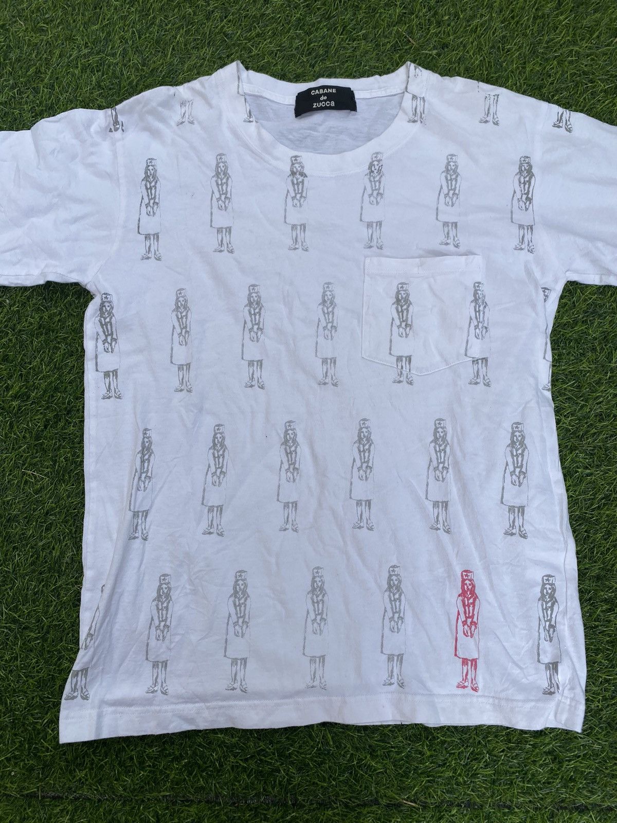 CABANE de ZUCCa 2000s Issey miyake Zucca Soviet Medic handcuffed Medic tee Size US M / EU 48-50 / 2 - 3 Thumbnail