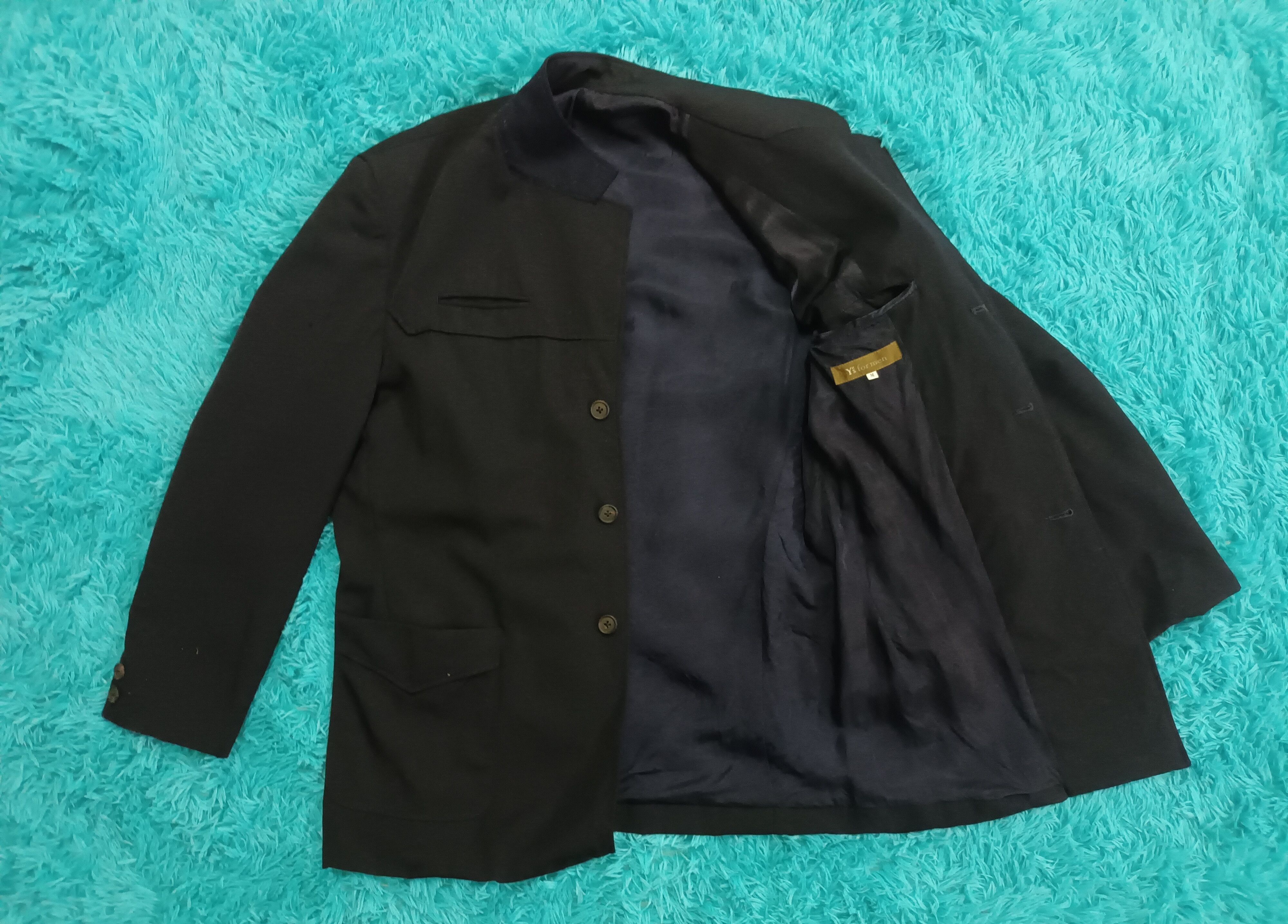 Yohji Yamamoto 🔥YOHJI YAMAMOTO Y'S FOR MEN BLACK BLAZER 🔥 Size 42R - 7 Thumbnail