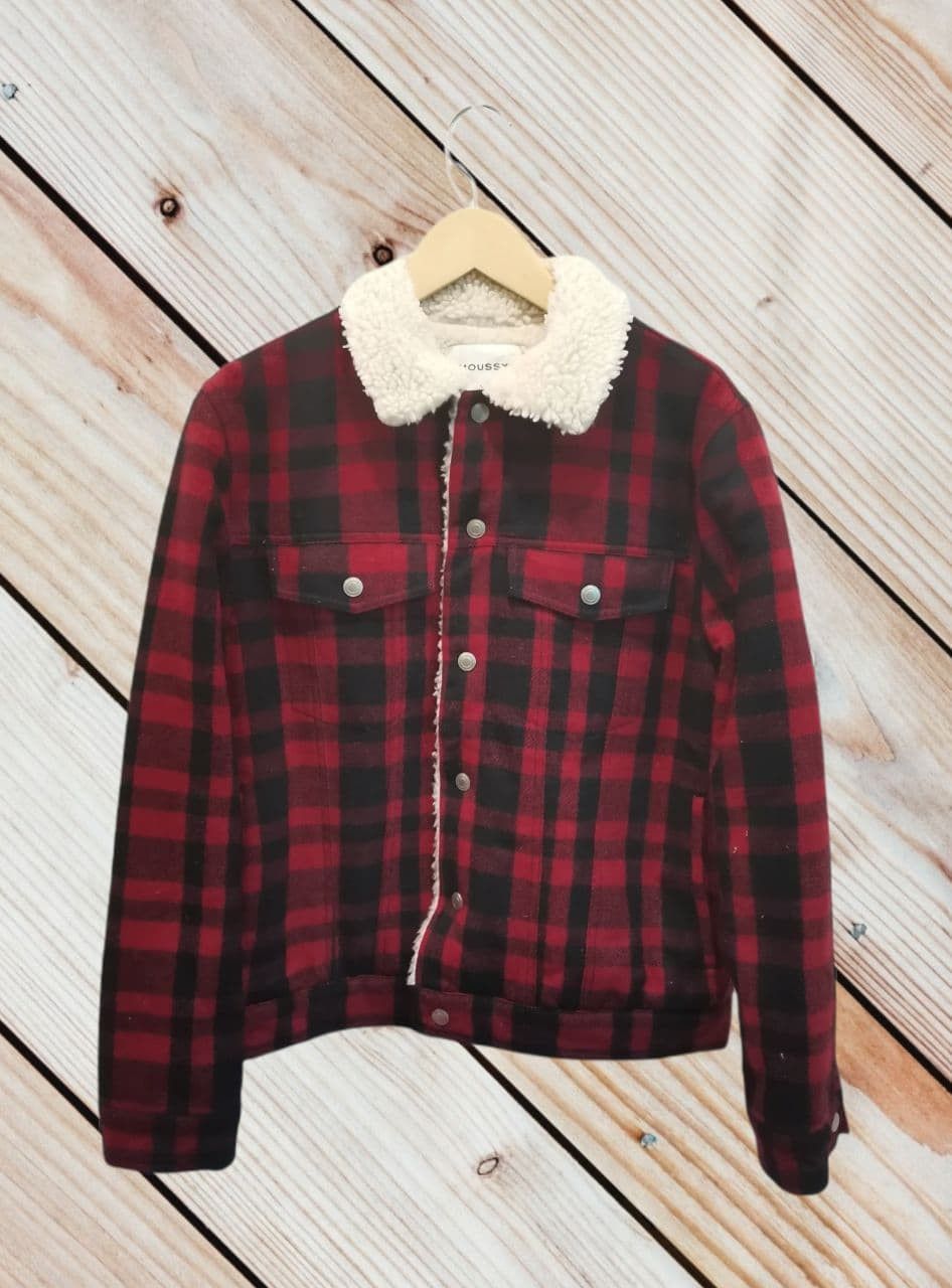 Japanese Brand × Vintage Vintage Moussy Japanase Fur JacketCheckred Punk Size US S / EU 44-46 / 1 - 1 Thumbnail