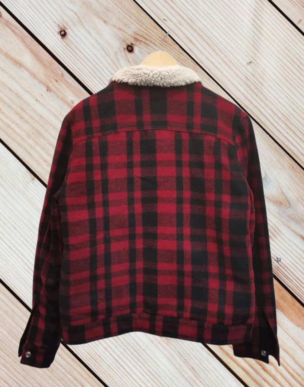 Japanese Brand × Vintage Vintage Moussy Japanase Fur JacketCheckred Punk Size US S / EU 44-46 / 1 - 2 Thumbnail