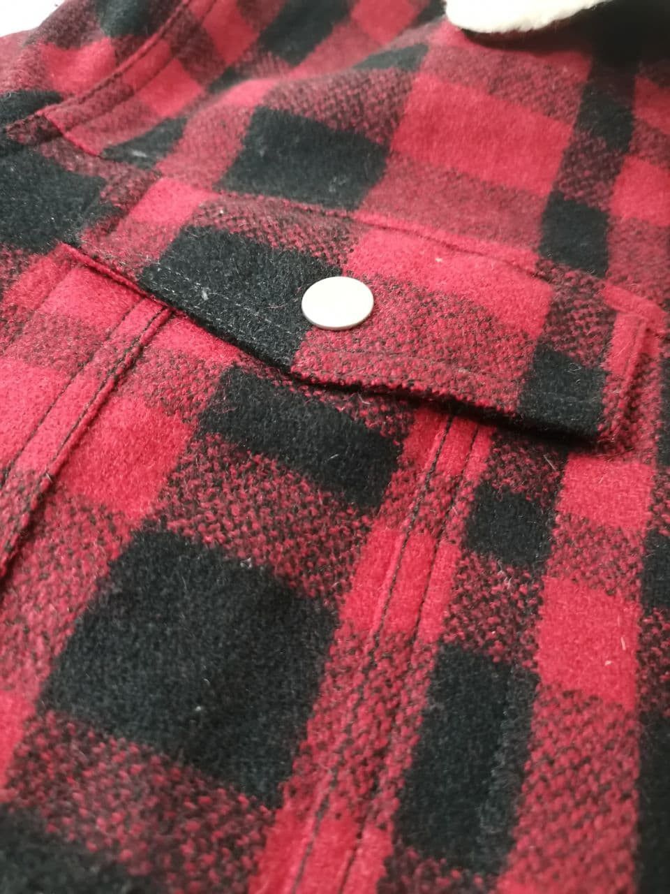 Japanese Brand × Vintage Vintage Moussy Japanase Fur JacketCheckred Punk Size US S / EU 44-46 / 1 - 3 Thumbnail