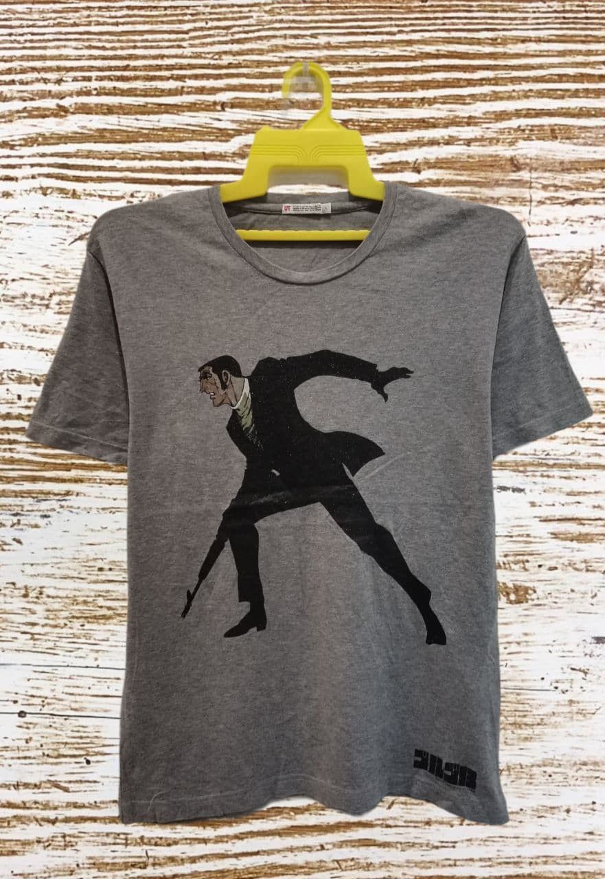 image of Anima x Cartoon Network Vintage Anime Golgo 13 / Evangelion / Lupin/ Hunter in Grey (Size Large)