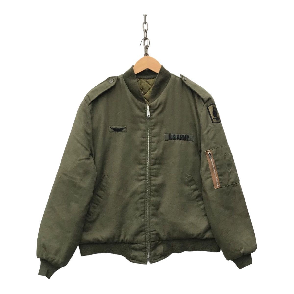 Vintage Vintage US Army Military Simco Zipper Bomber Jacket Size US L / EU 52-54 / 3 - 1 Thumbnail