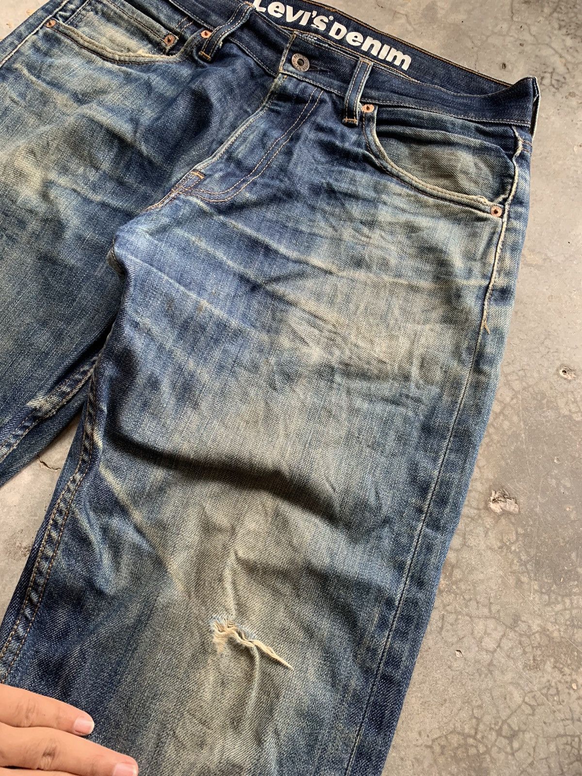 Levi's Vintage Distressed Levis Loose Straight baggy Denim Pant Size US 32 / EU 48 - 5 Thumbnail