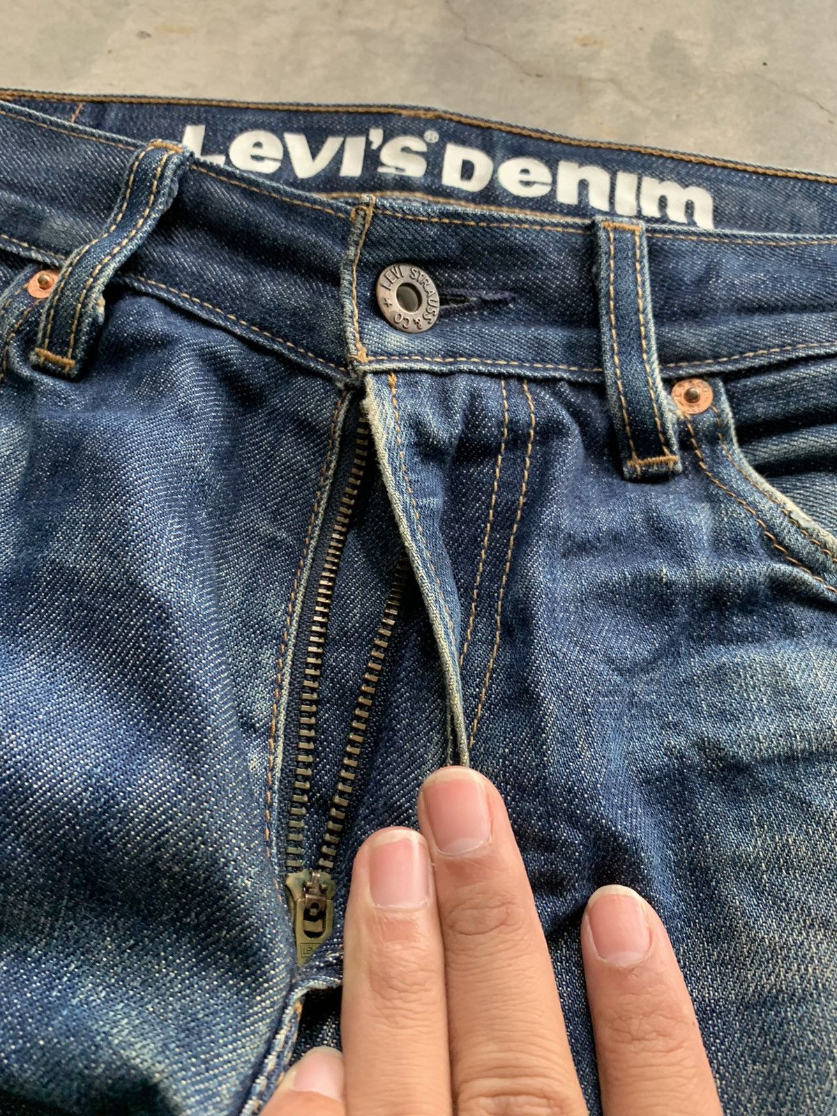 Levi's Vintage Distressed Levis Loose Straight baggy Denim Pant Size US 32 / EU 48 - 6 Thumbnail