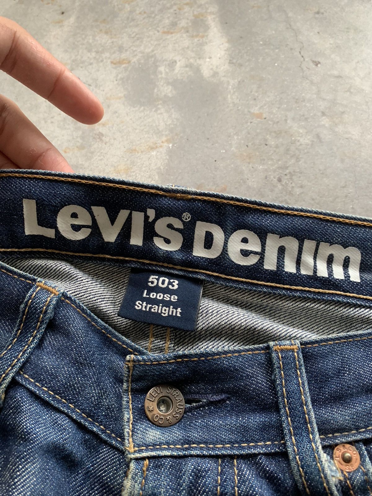 Levi's Vintage Distressed Levis Loose Straight baggy Denim Pant Size US 32 / EU 48 - 7 Thumbnail
