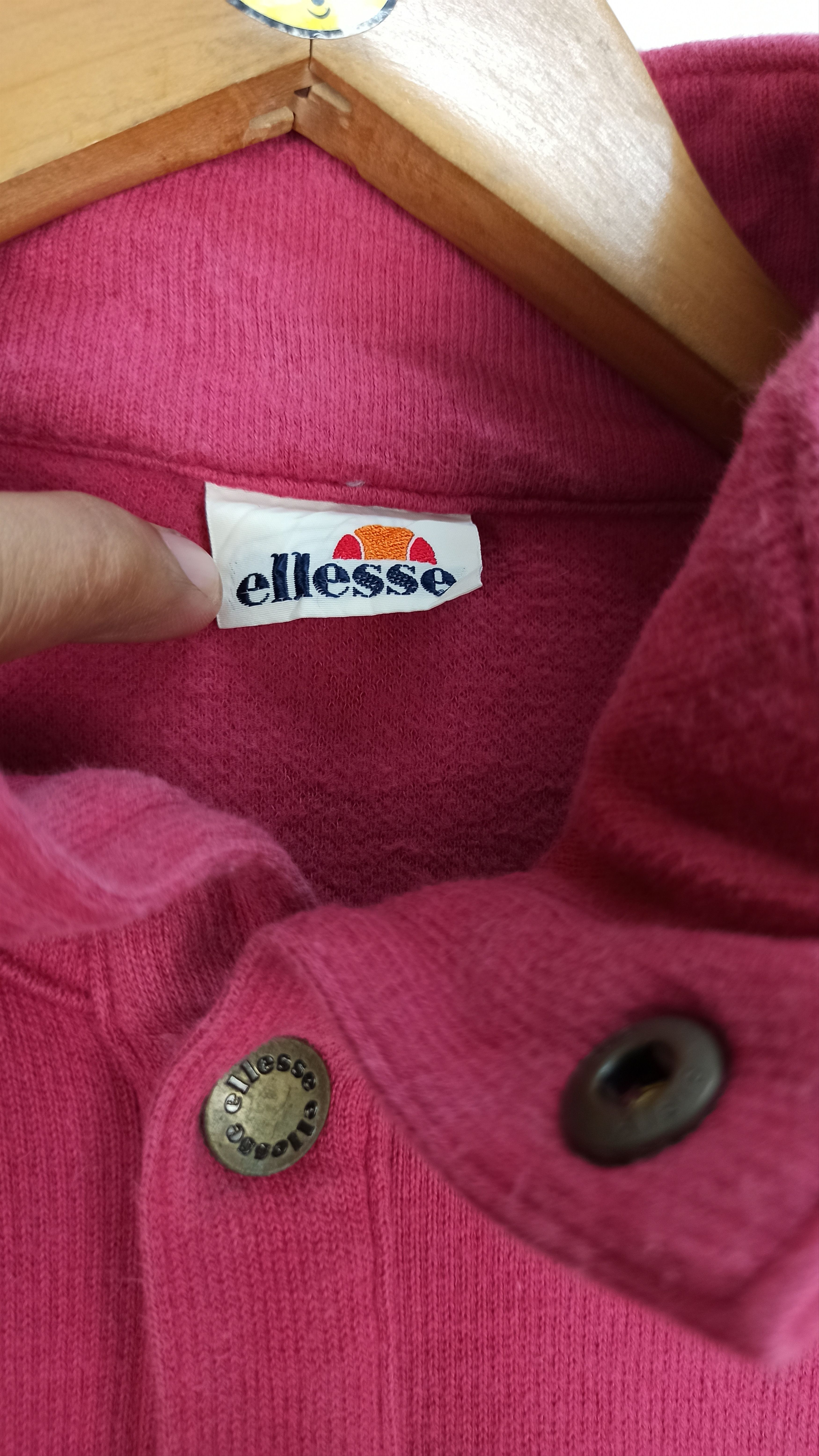 Ellesse Rare Ellesse Sweatshirt Big Logo Embroidered Half Button Size US L / EU 52-54 / 3 - 7 Thumbnail