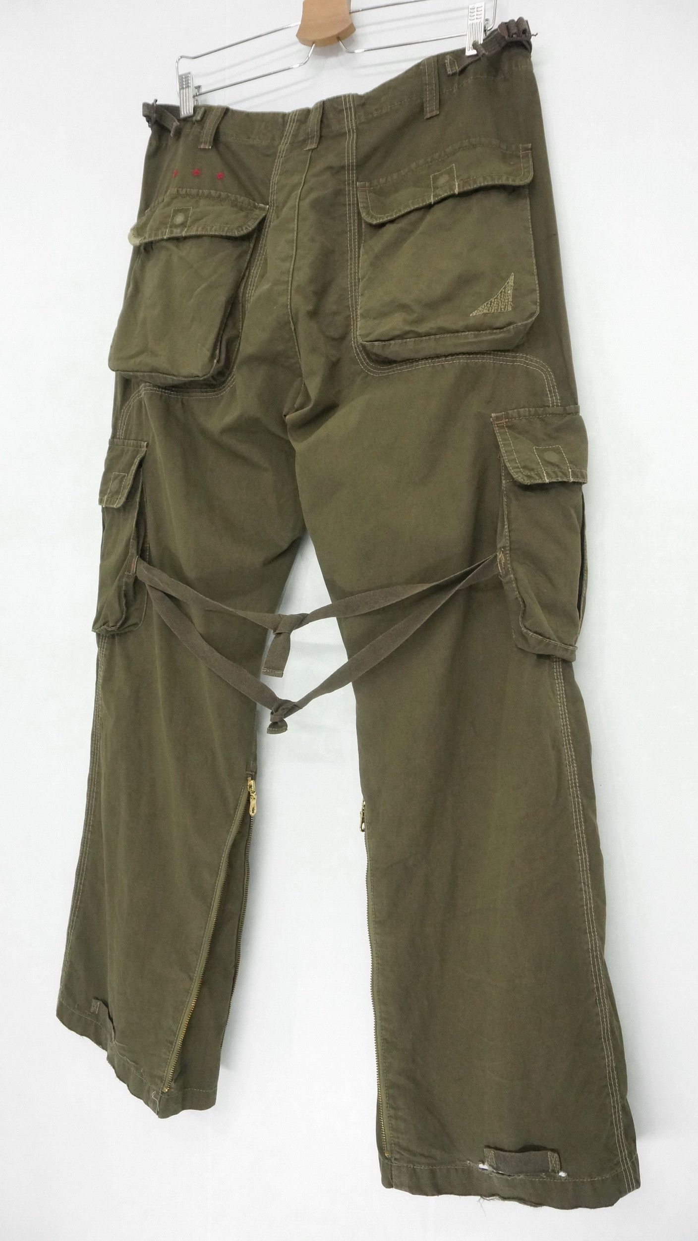 Other Fire! Japanese Bondage Military Cargo Pants Size US 35 - 4 Thumbnail