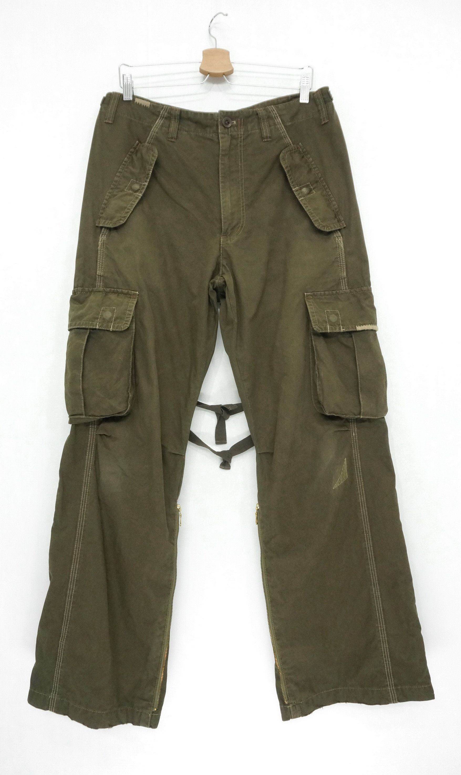 Other Fire! Japanese Bondage Military Cargo Pants Size US 35 - 2 Thumbnail