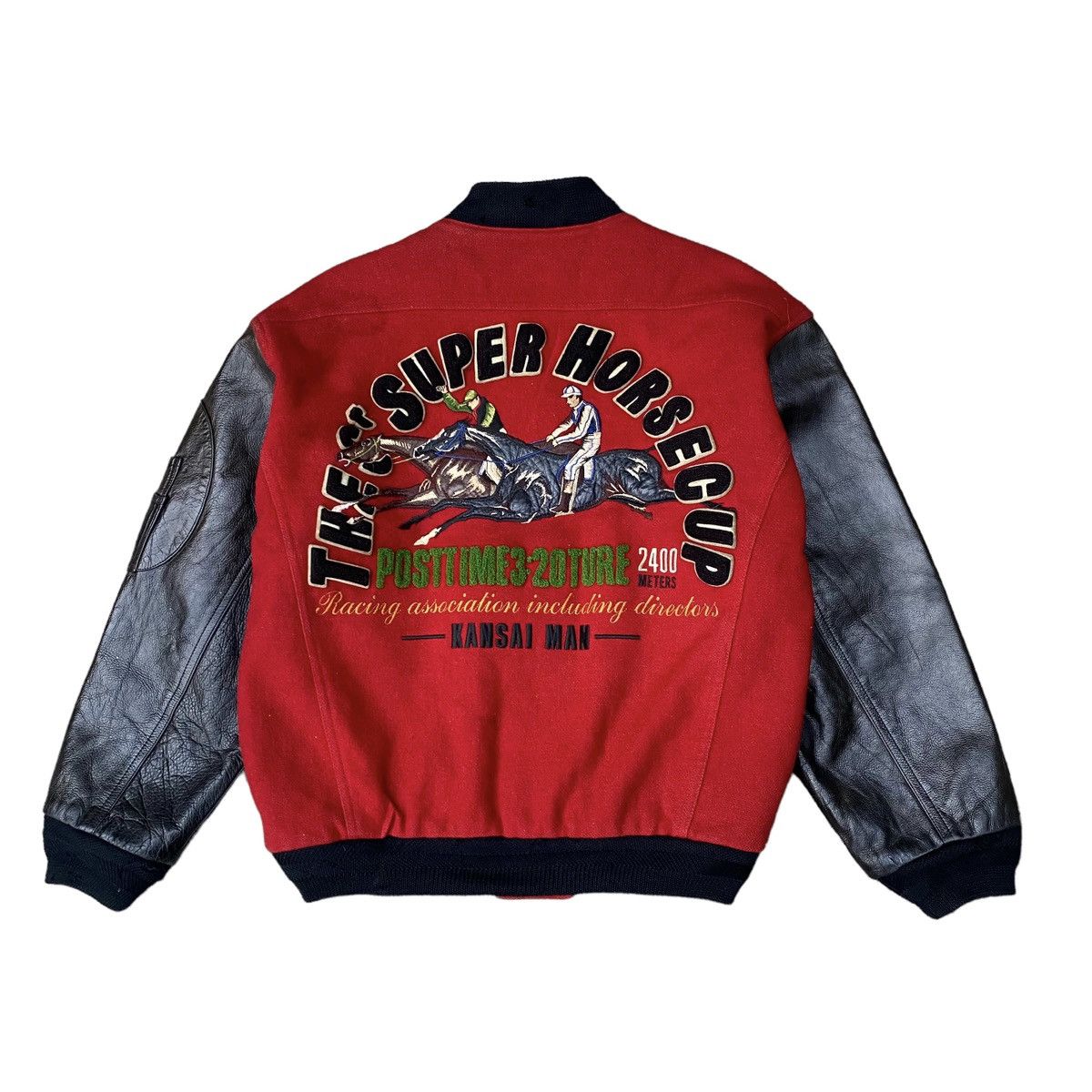 Kansai Yamamoto Vintage 80's Kansai Man The Super Horse Cup Varsity Jacket Size US M / EU 48-50 / 2 - 1 Thumbnail