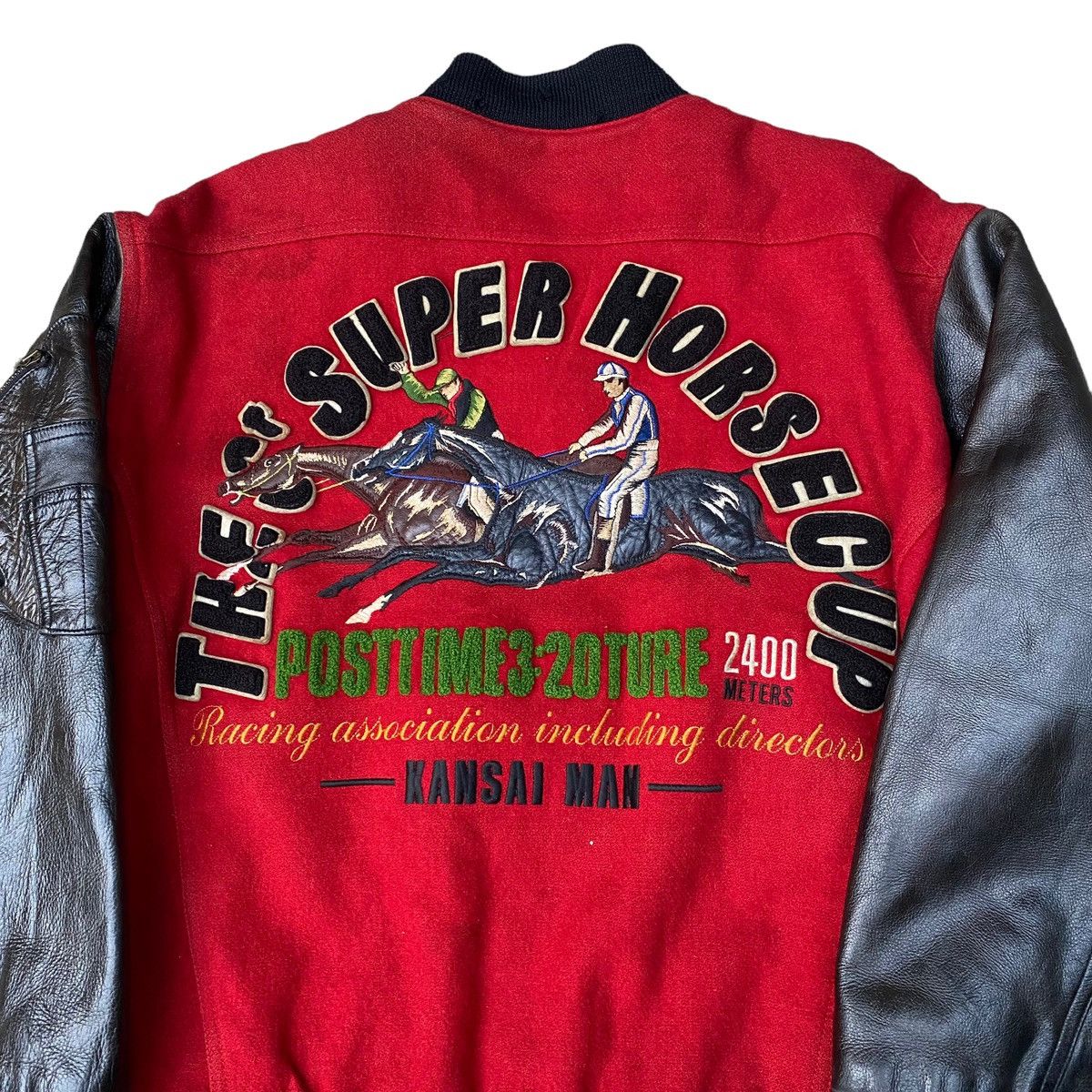 Kansai Yamamoto Vintage 80's Kansai Man The Super Horse Cup Varsity Jacket Size US M / EU 48-50 / 2 - 2 Thumbnail