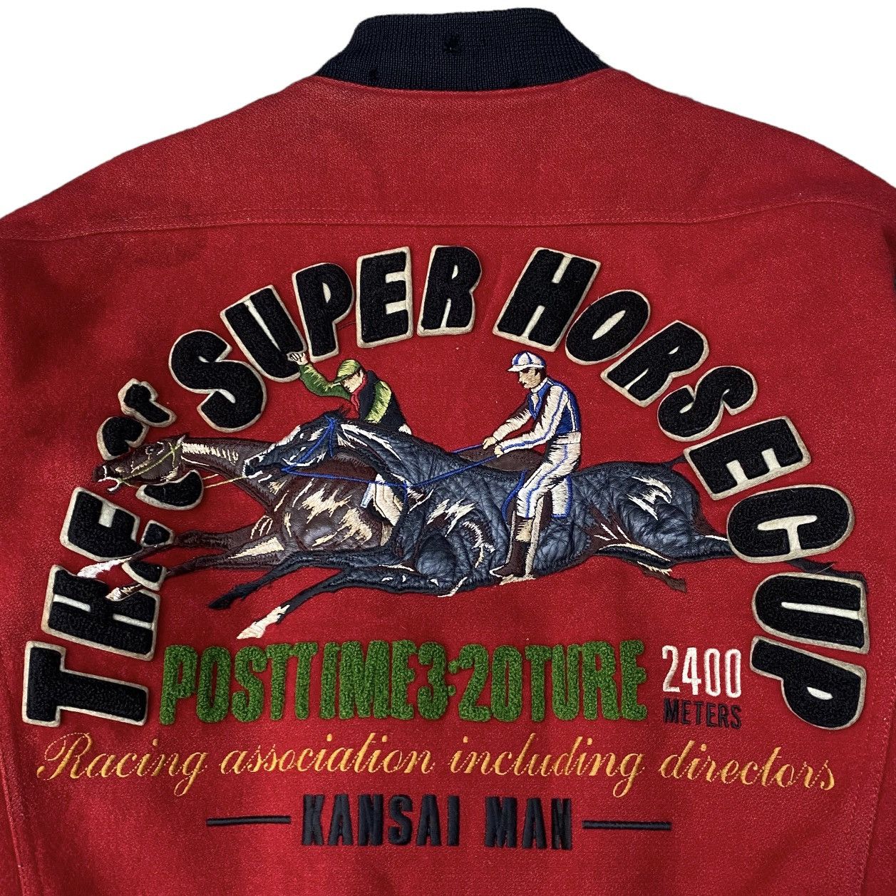 Kansai Yamamoto Vintage 80's Kansai Man The Super Horse Cup Varsity Jacket Size US M / EU 48-50 / 2 - 3 Thumbnail
