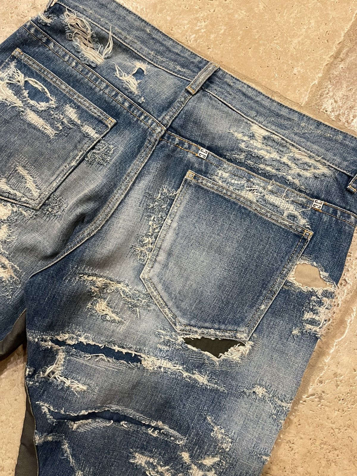 Givenchy Givenchy Matthew Williams Jeans In Destroyed Denim Moleskin Size US 34 / EU 50 - 9 Thumbnail