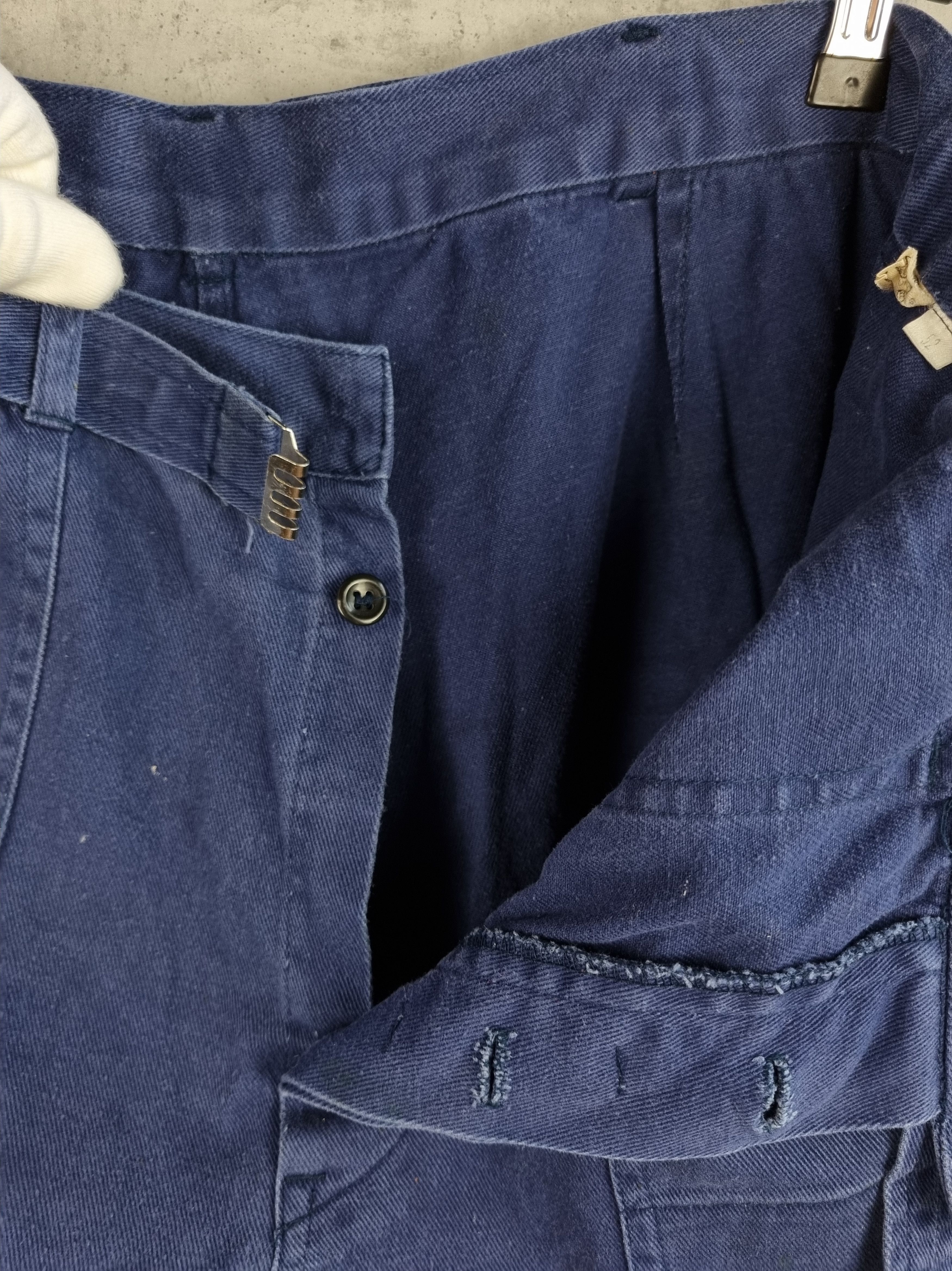 Le Laboureur × Vetra × Vintage 70s French Workers Dirty Distressed Faded Satined Pant Size US 34 / EU 50 - 6 Thumbnail