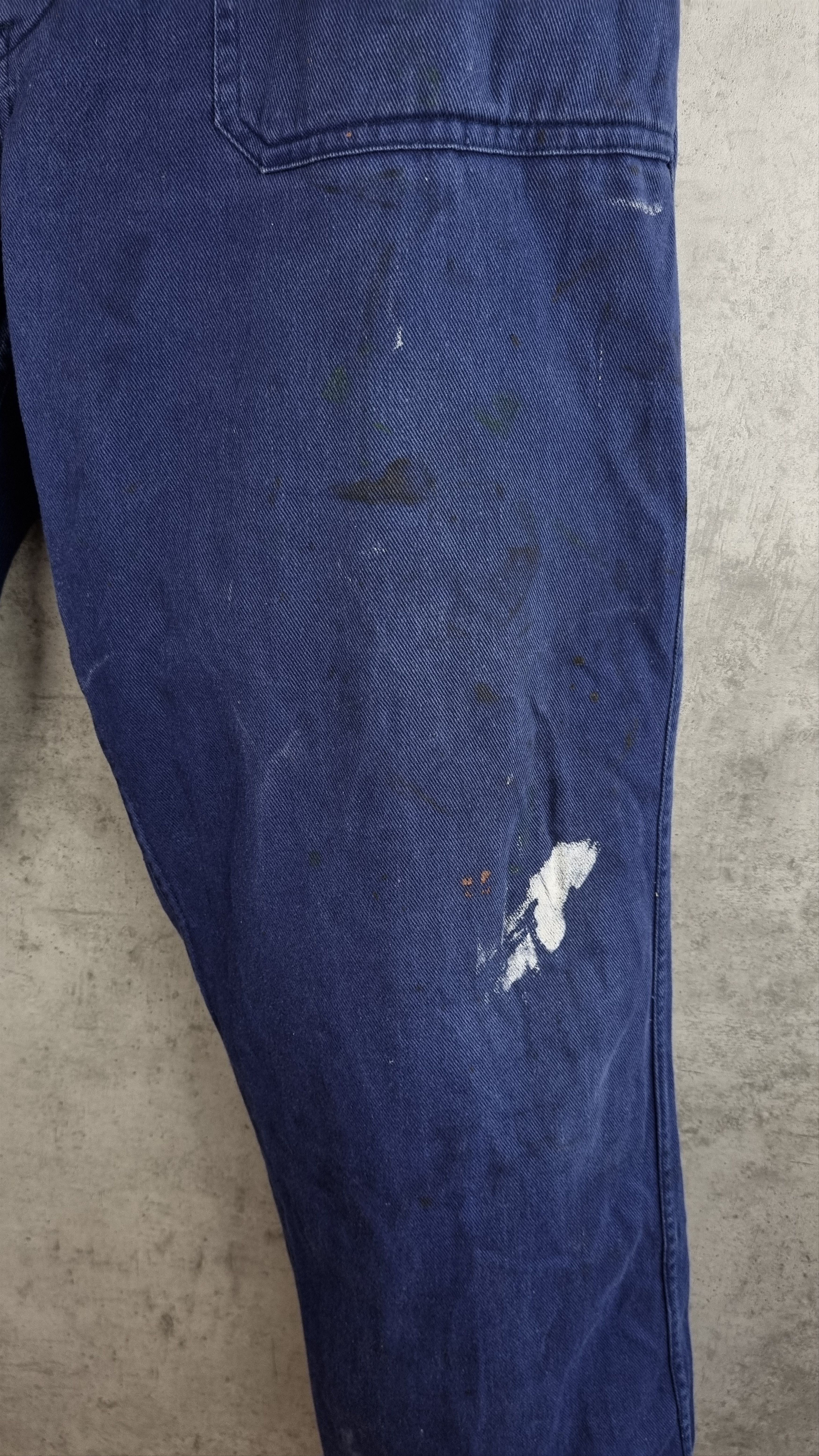 Le Laboureur × Vetra × Vintage 70s French Workers Dirty Distressed Faded Satined Pant Size US 34 / EU 50 - 9 Thumbnail