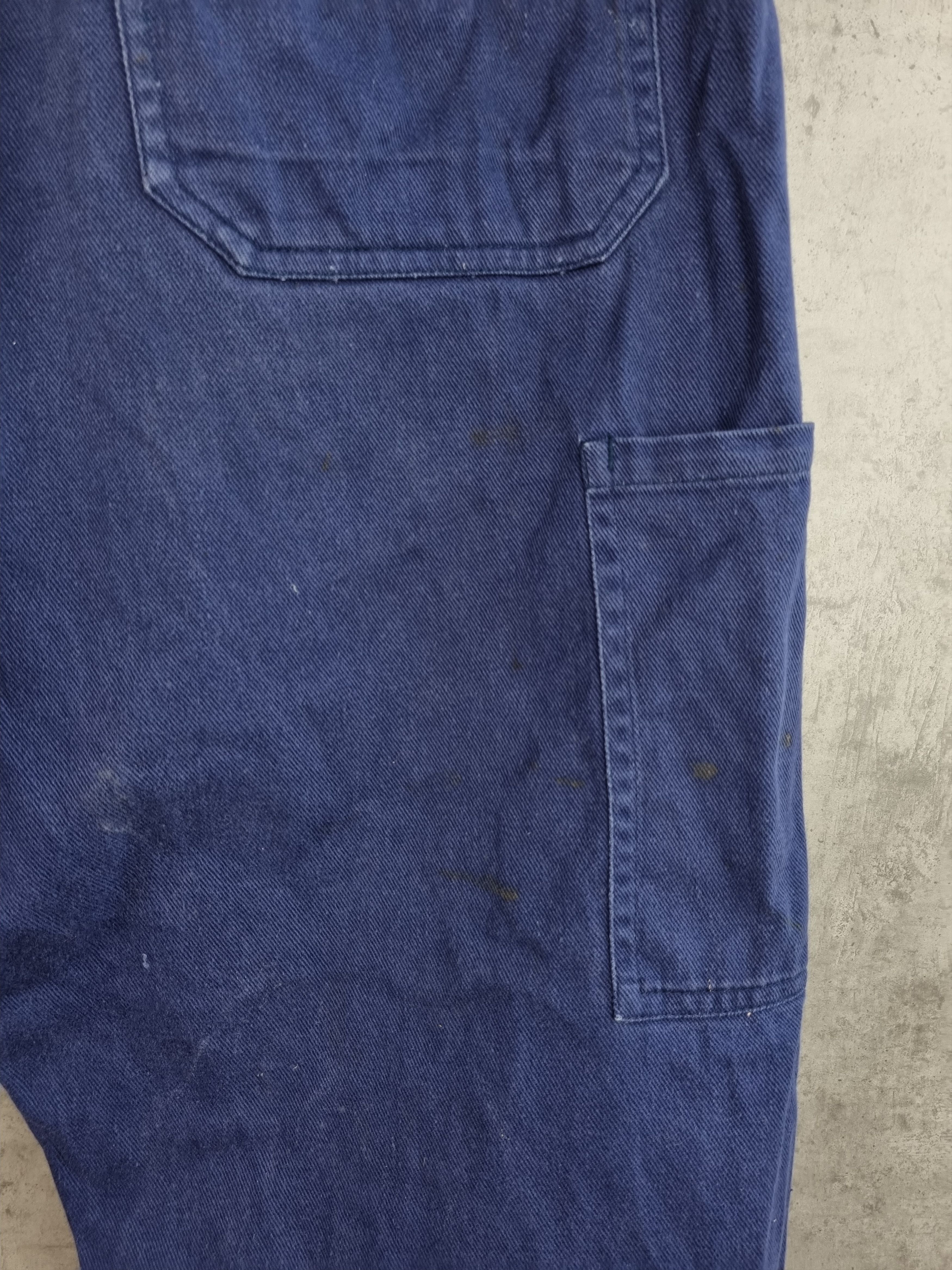 Le Laboureur × Vetra × Vintage 70s French Workers Dirty Distressed Faded Satined Pant Size US 34 / EU 50 - 8 Thumbnail