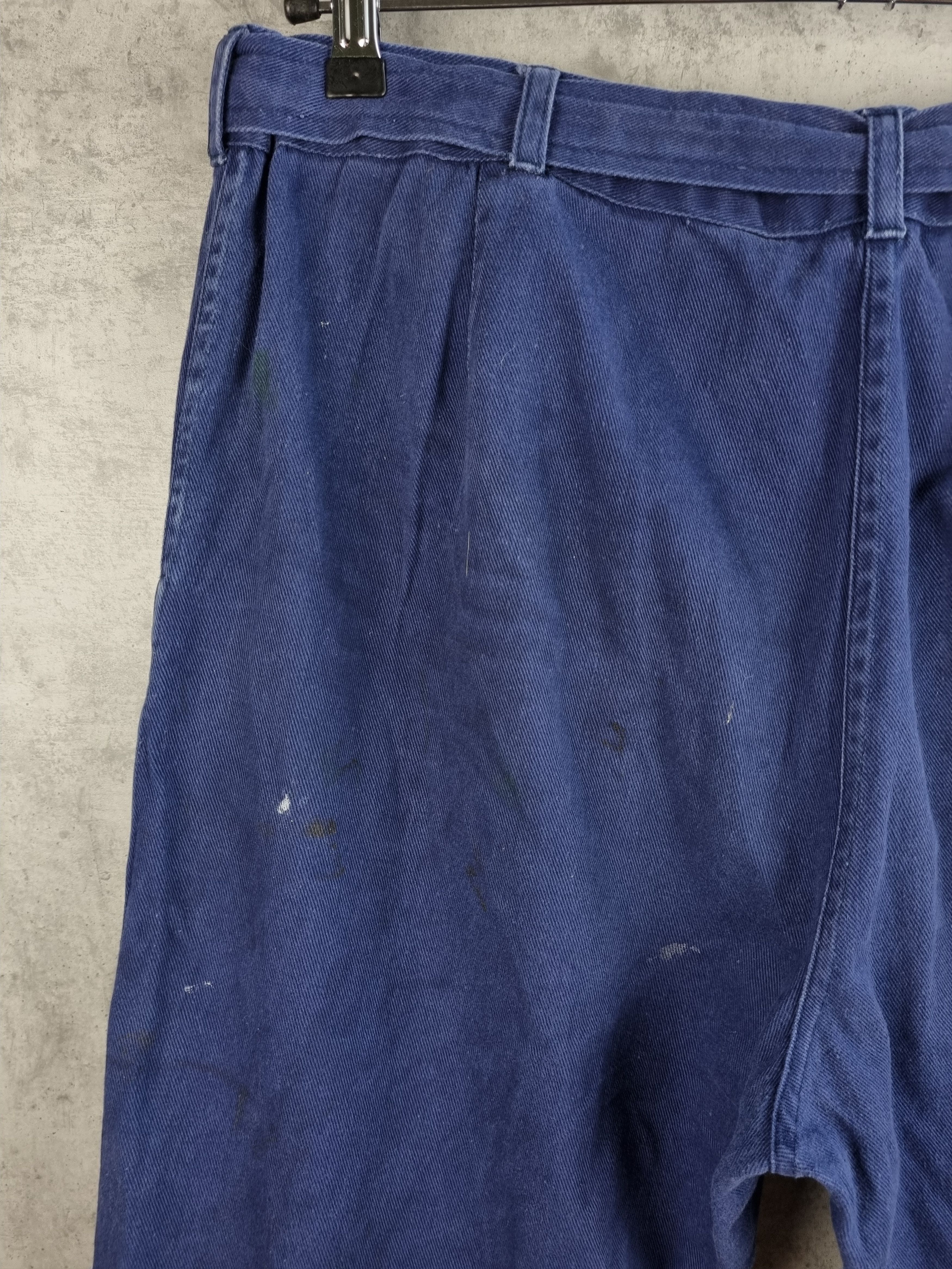 Le Laboureur × Vetra × Vintage 70s French Workers Dirty Distressed Faded Satined Pant Size US 34 / EU 50 - 7 Thumbnail