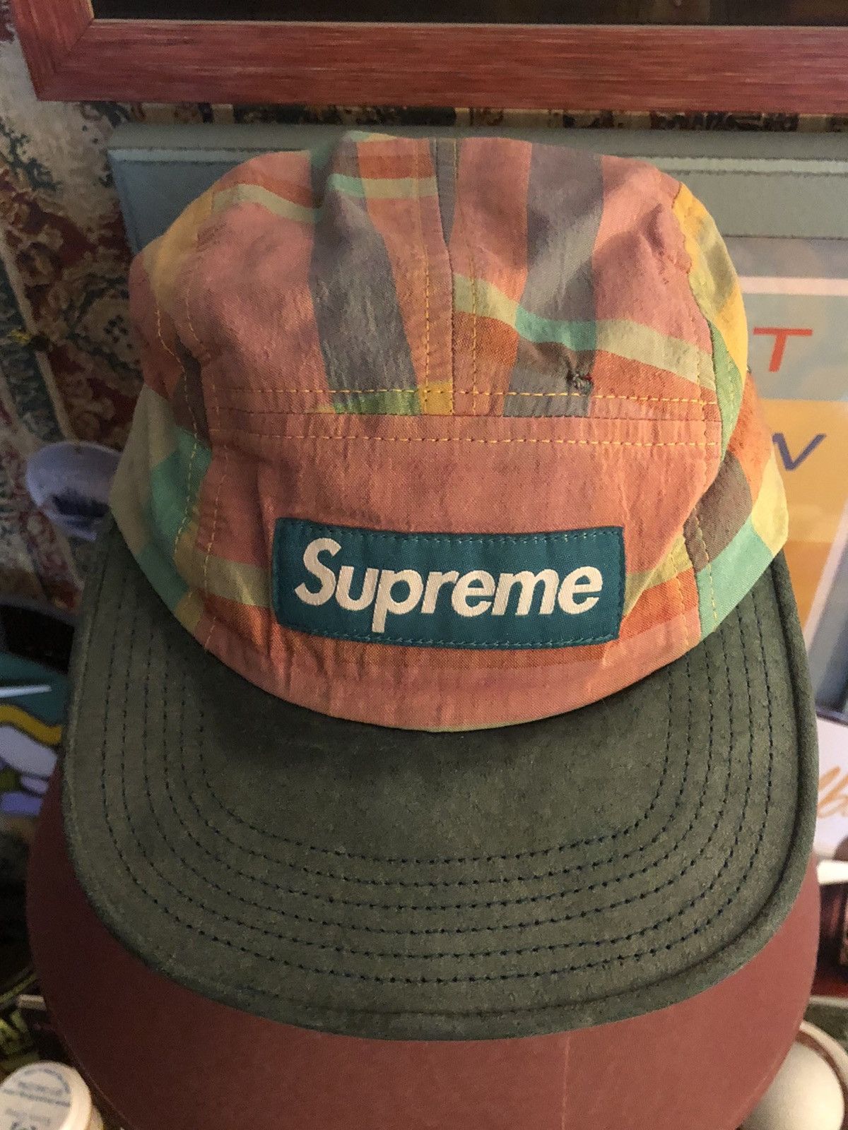 Supreme SS13 Supreme Madras Camp Cap Size ONE SIZE - 2 Thumbnail