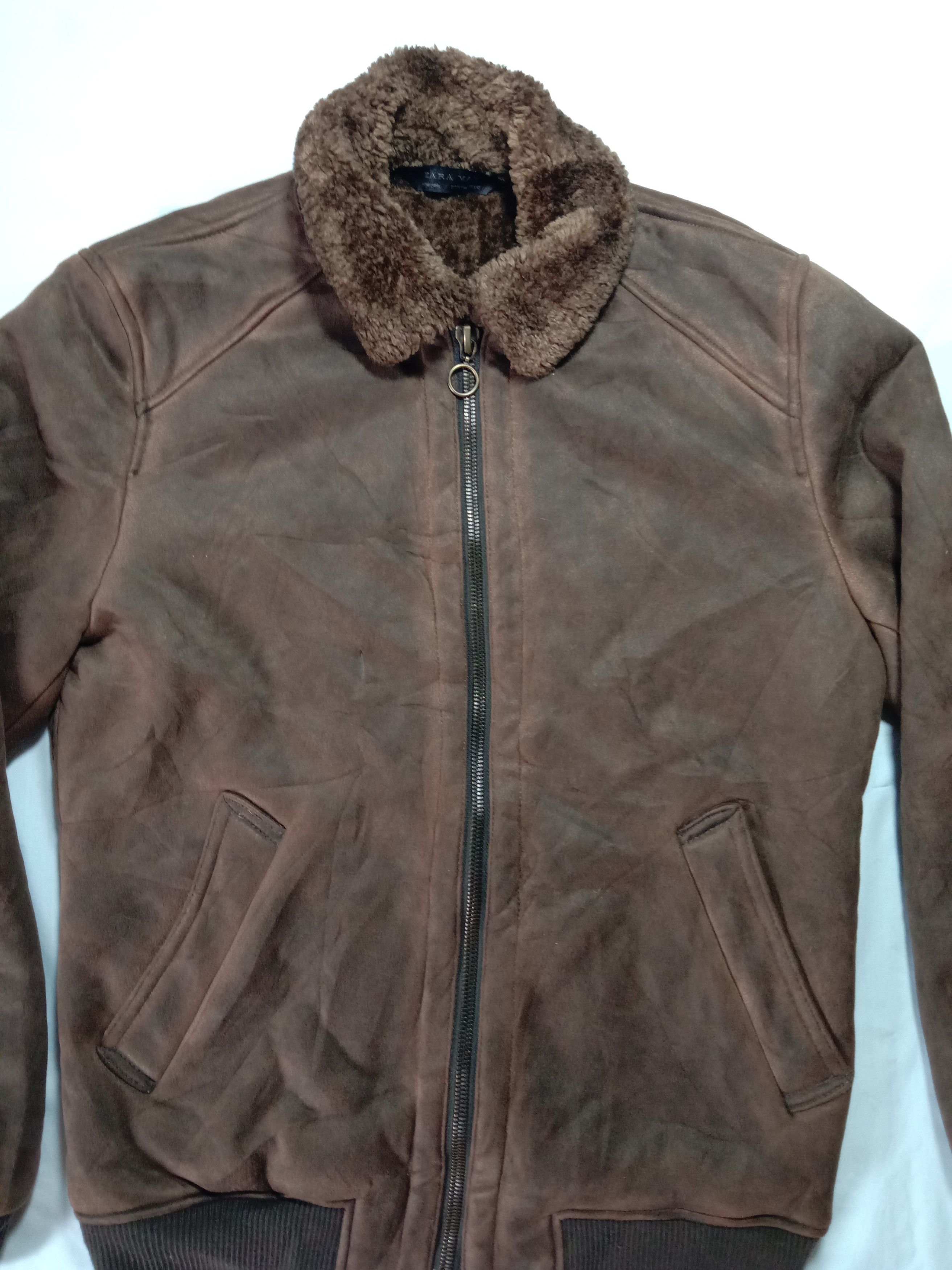 Leather × Zara Sherpa Leather Jacket Zara Size US M / EU 48-50 / 2 - 1 Thumbnail