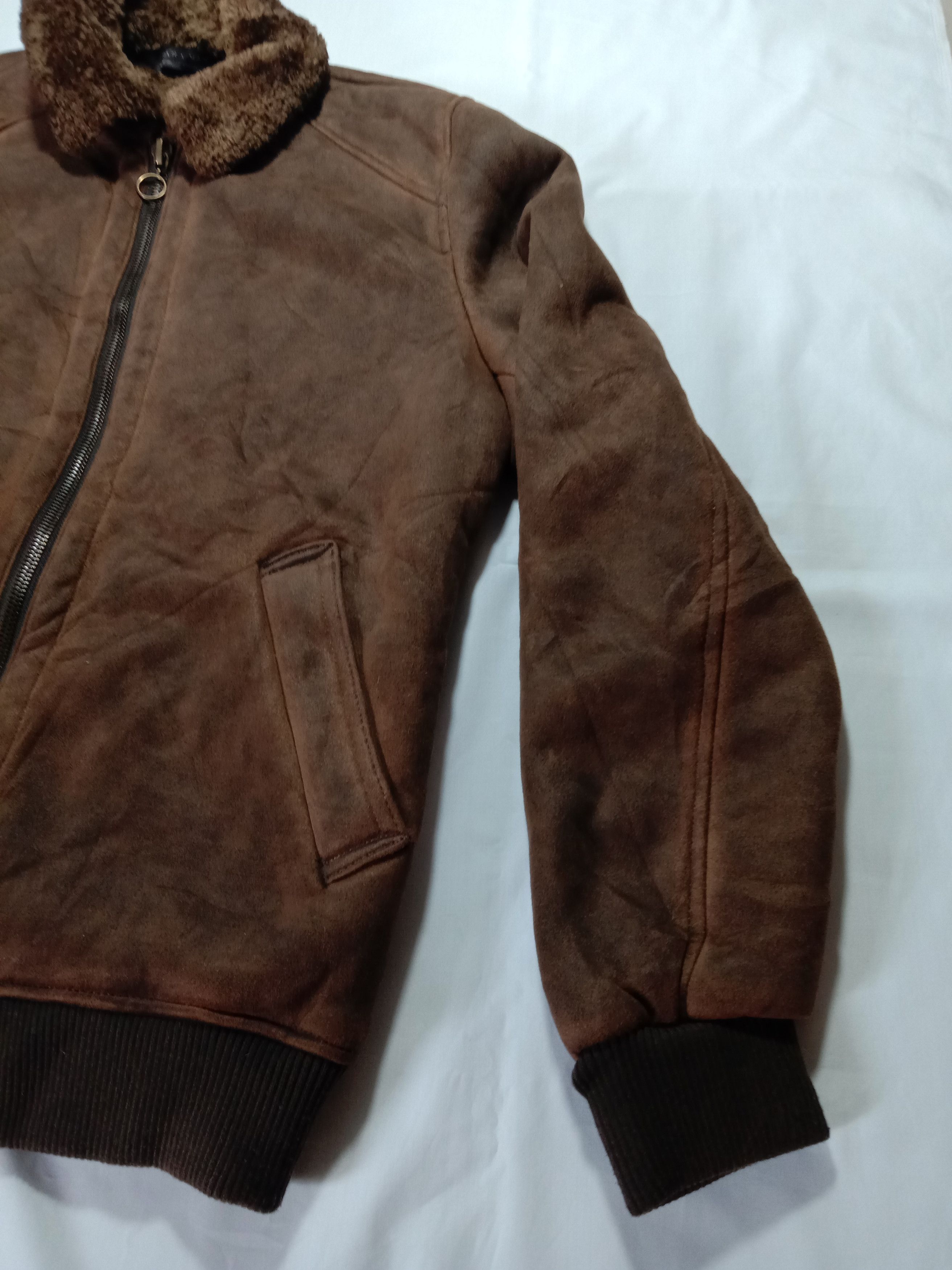 Leather × Zara Sherpa Leather Jacket Zara Size US M / EU 48-50 / 2 - 5 Thumbnail