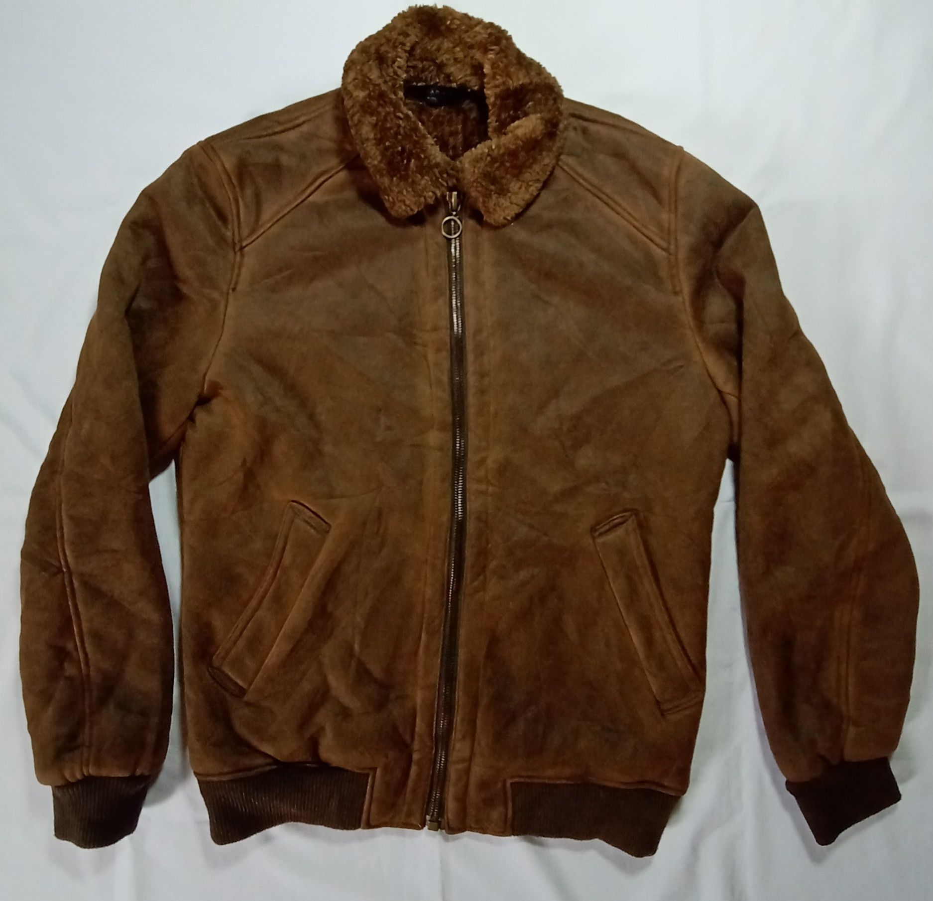 Leather × Zara Sherpa Leather Jacket Zara Size US M / EU 48-50 / 2 - 4 Thumbnail