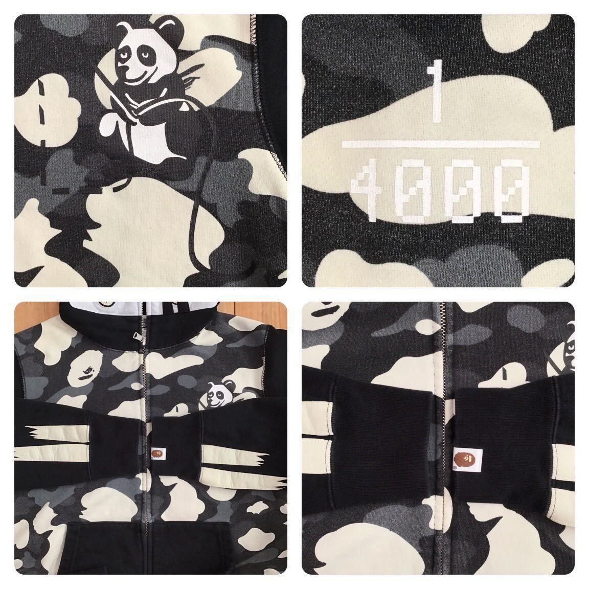 Bape 💫glow in the dark💫 zozo limited panda full zip hoodie Size US M / EU 48-50 / 2 - 8 Thumbnail