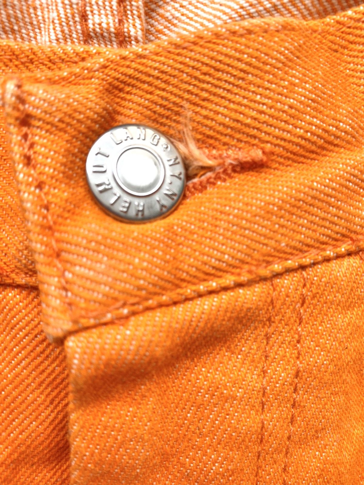 Helmut Lang Helmut Lang Archive Safety Orange SS2000 Denim Size US 31 - 3 Thumbnail
