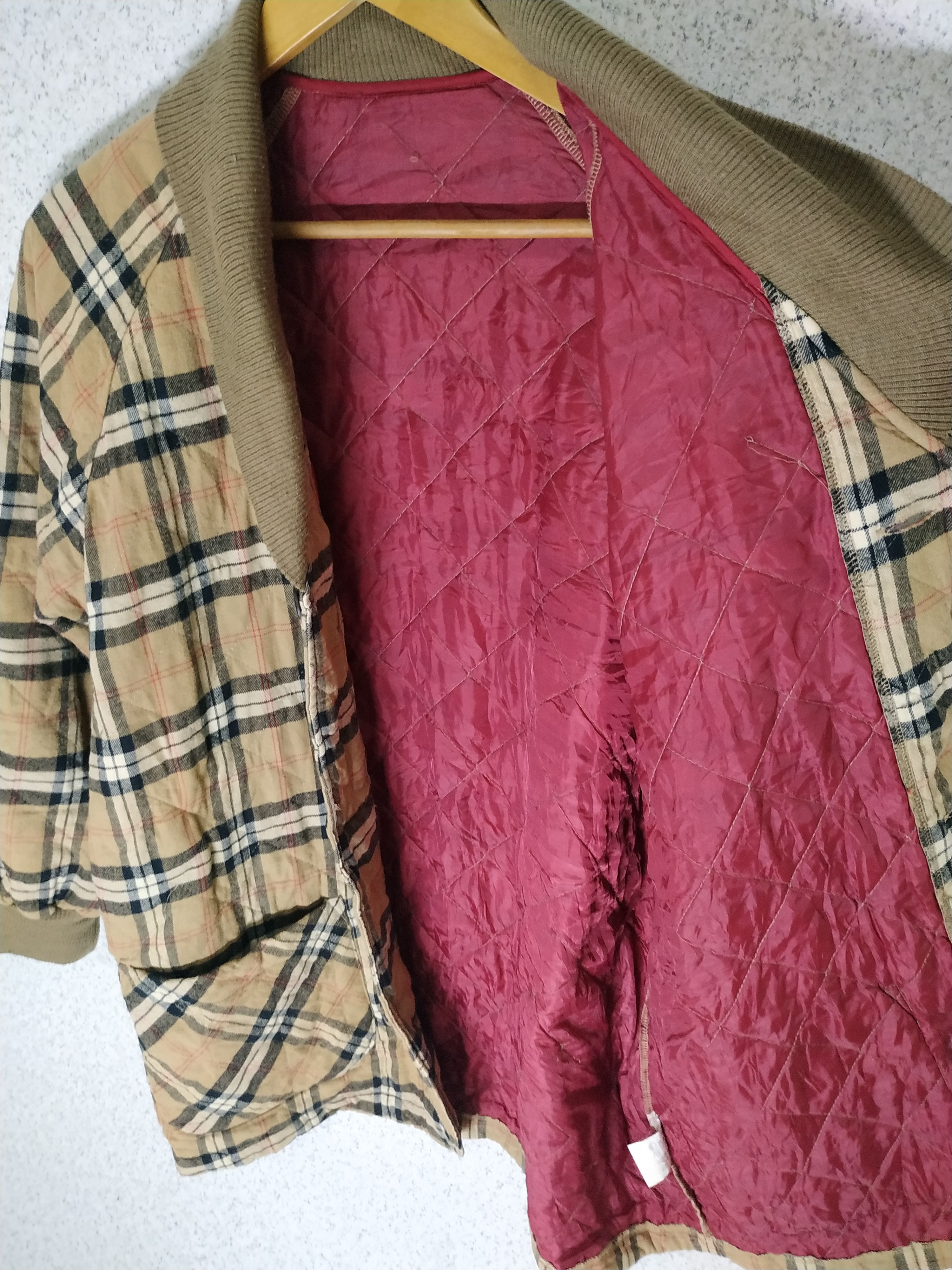 Vintage Vintage Checkered Quilted Shawl Collar Cardigan Size US L / EU 52-54 / 3 - 5 Thumbnail
