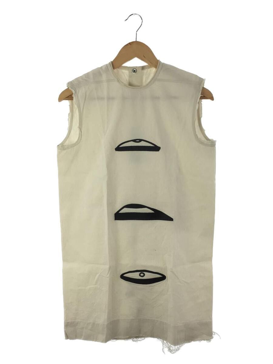 image of Rick Owens Cut-Off Cyclops Tee in White, Men's (Size XS)