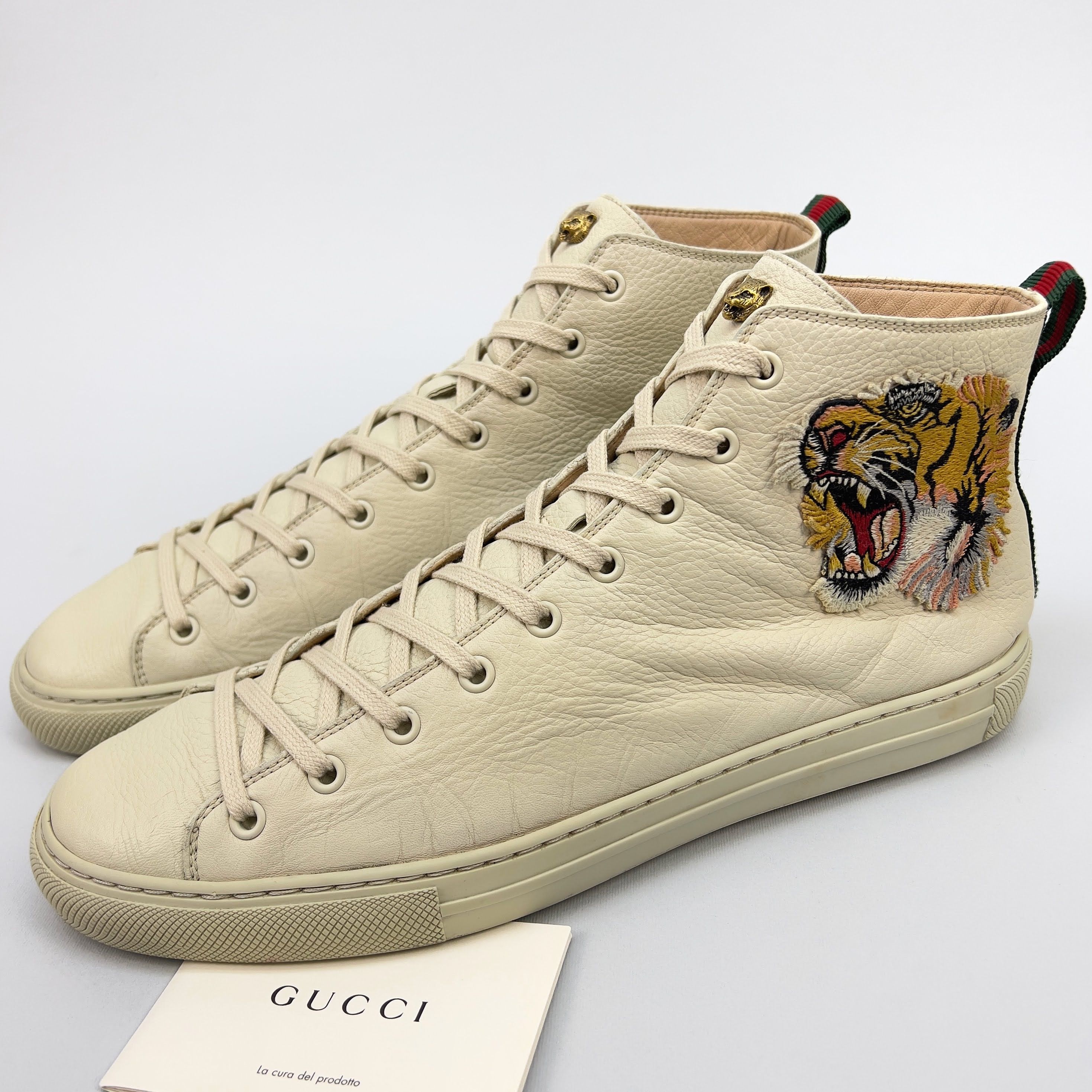 Gucci high shop top with tiger